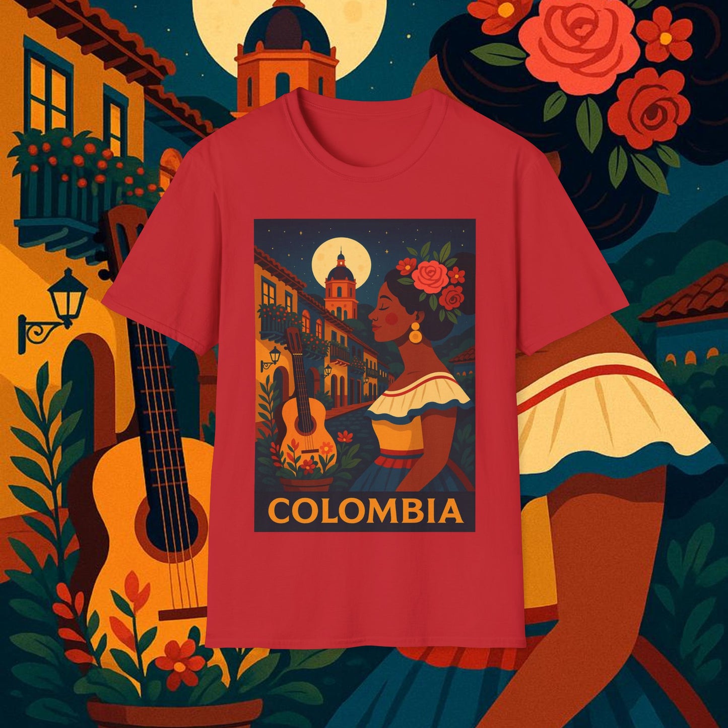 "Camiseta Colombia: Magia de Colores, Café y Tradición ☕🎨🌄"