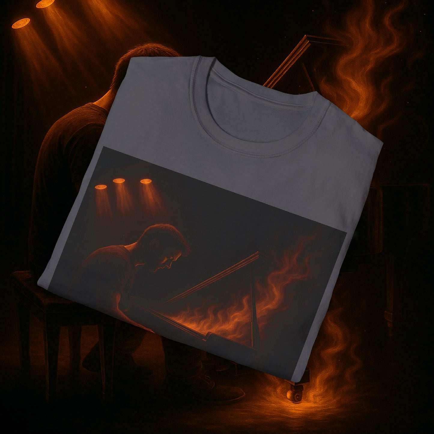 "Camiseta piano 🎹🔥Cuando las manos arden… el alma canta.” 🔥🎹