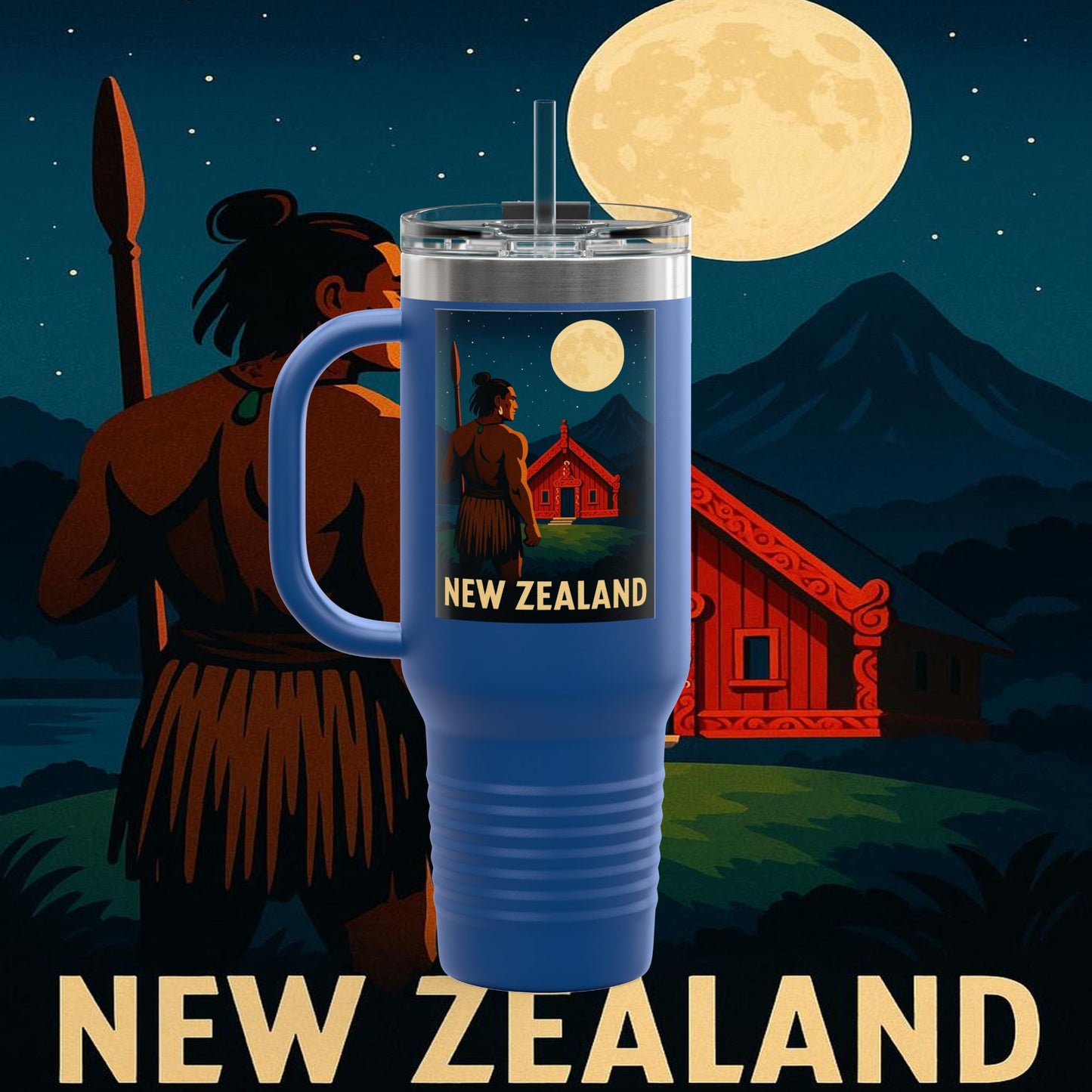 "New Zealand Insulated Travel Mug🏞️ – A paradise of nature and adventure"