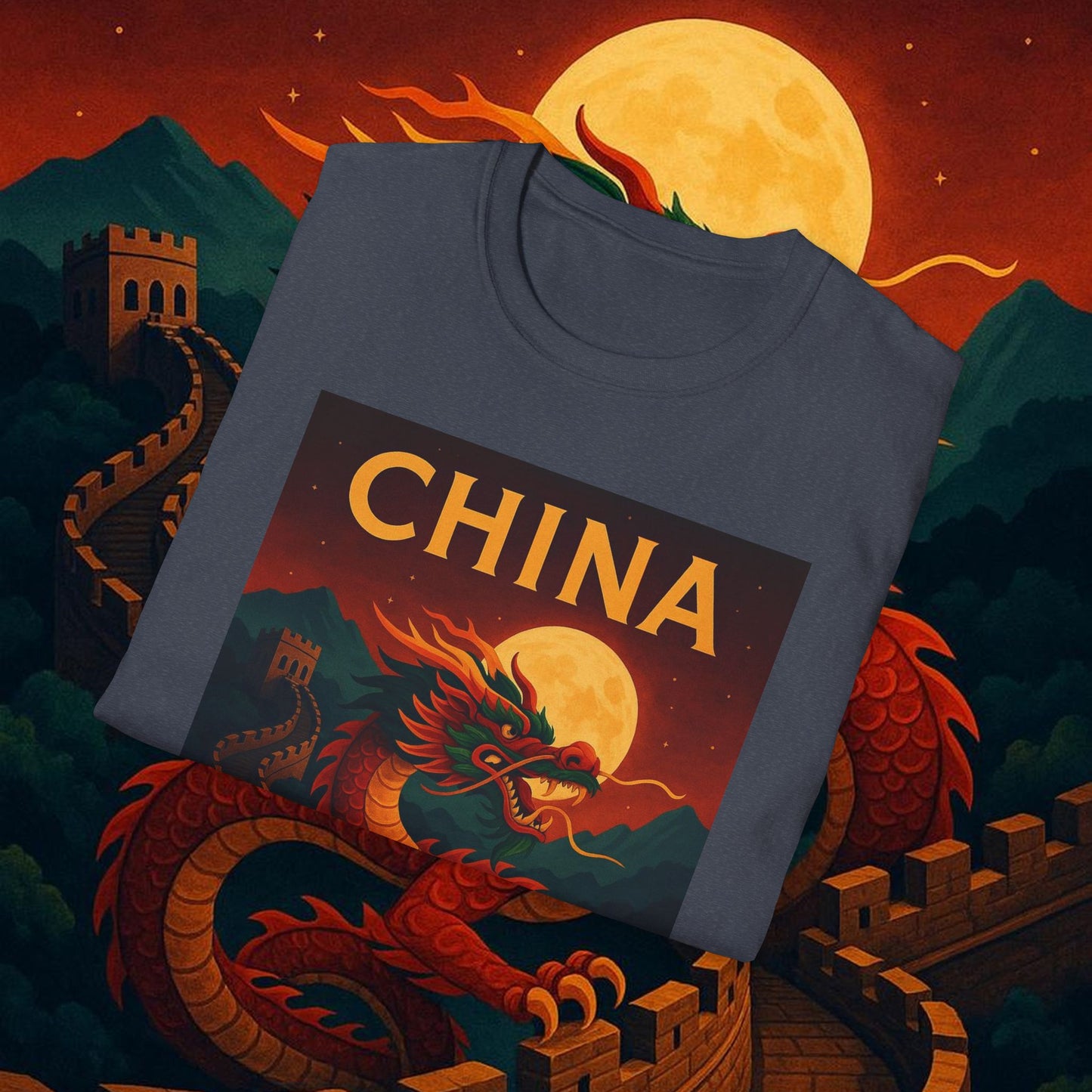 "Camiseta China – Dragones, murallas y leyendas eternas"