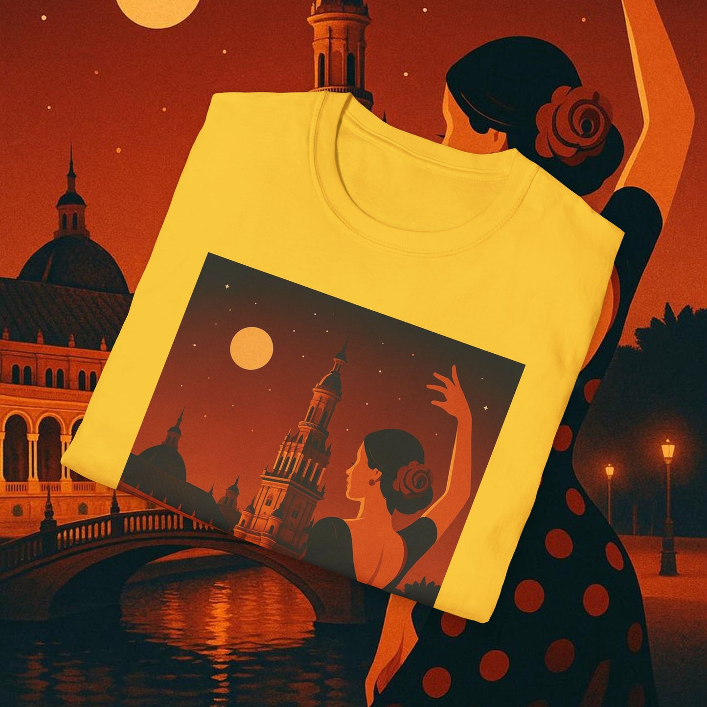 "Camiseta España: Pasión, Arte y Sabores que Enamoran 🎨💃🍷"