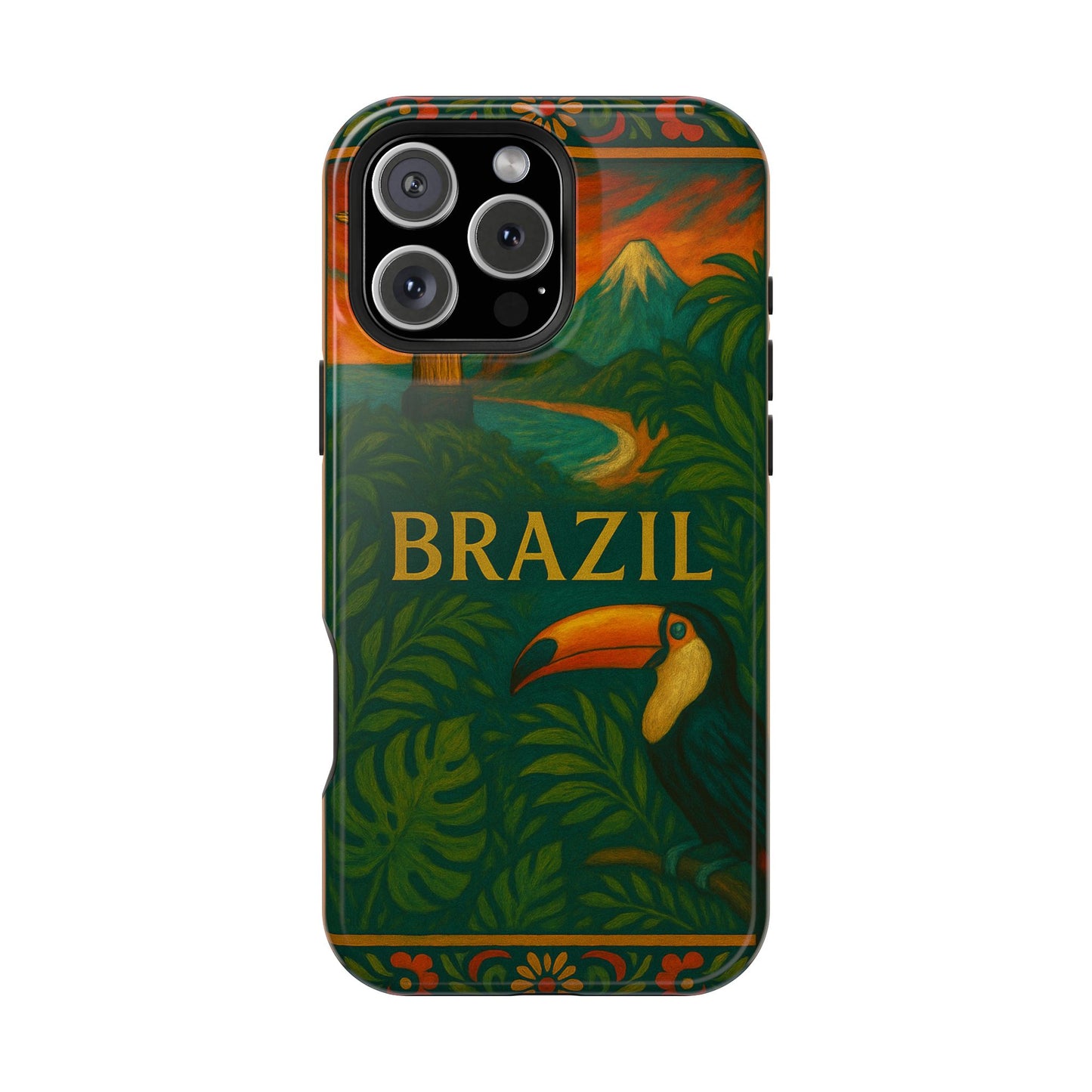 "Funda Magnética Reforzada Magnética Reforzada Brasil: Ritmo, Naturaleza y Alegría Infinita 🎶🌴🏖️"