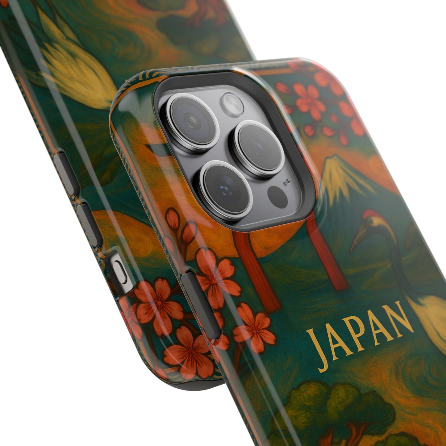 "Funda Magnética Reforzada Japón: Tradición entre Cerezos y Montañas 🌸⛩️🗻"