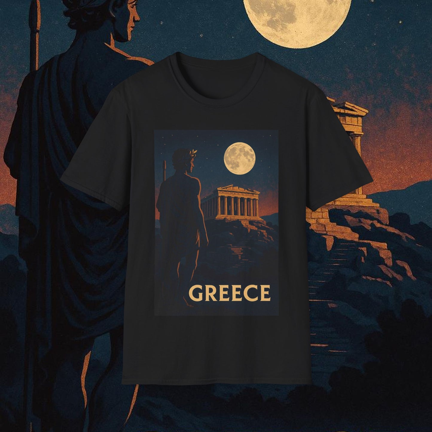 "Camiseta Grecia: Cuna de Dioses, Maravillas y Filosofía 🌊🏛️⚡"