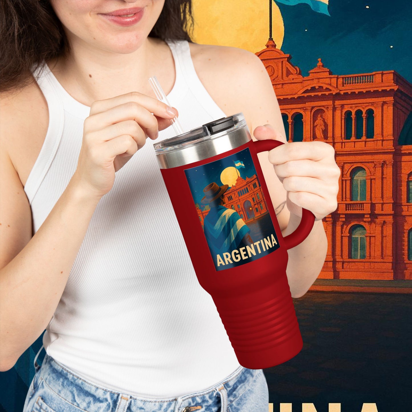 "taza de Viaje Aislada Argentina: Pasión, Tradición y Tierra de Sueños🔥🏞️"