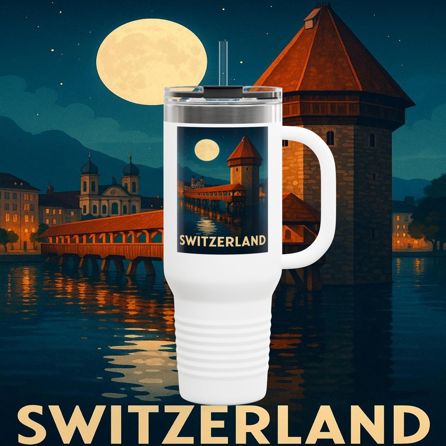 "Swiss Insulated Travel Mug❄️ – Land of majestic mountains and legendary precision"