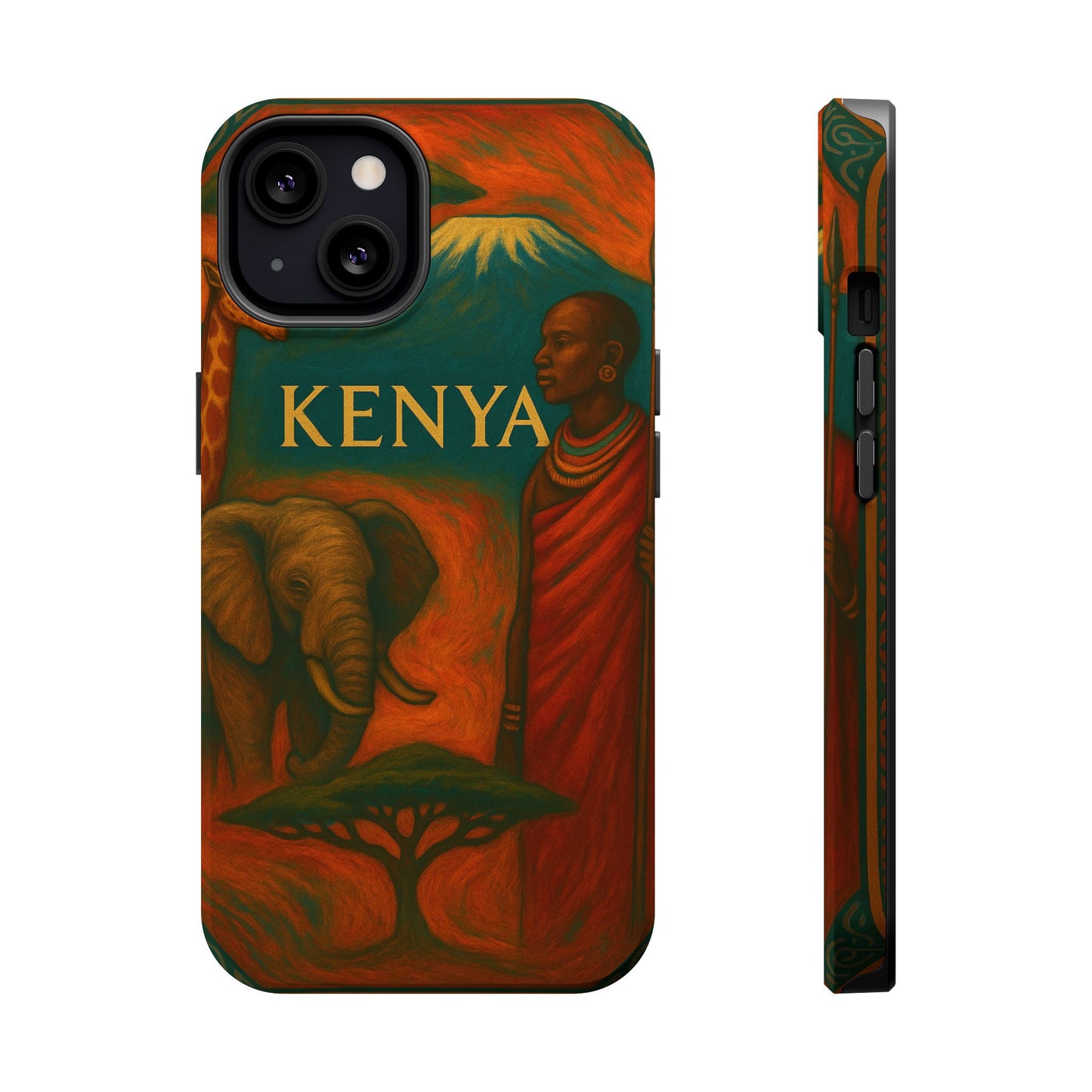 "Funda Magnética Reforzada Magnética Reforzada Kenia: Aventura Salvaje y Tierra de Horizontes Infinitos 🦁🌄🏕️"