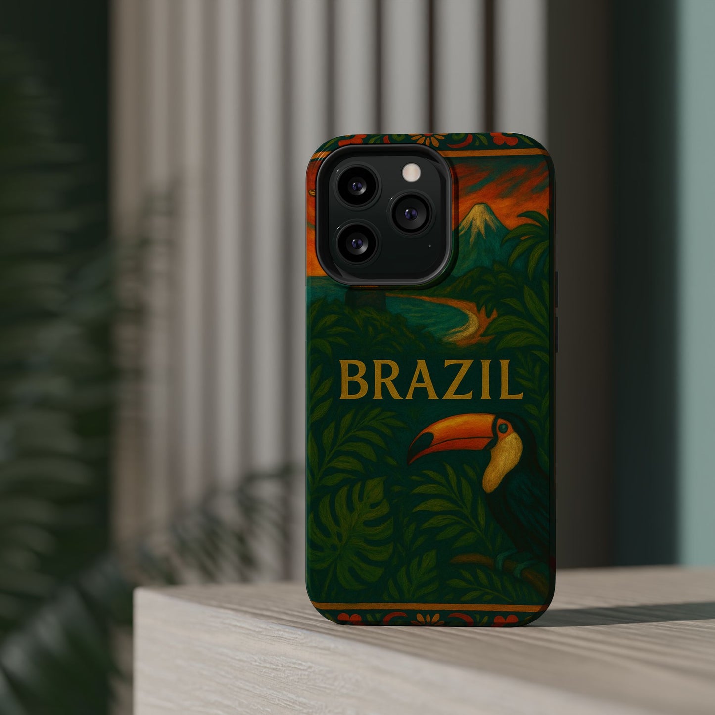 "Funda Magnética Reforzada Magnética Reforzada Brasil: Ritmo, Naturaleza y Alegría Infinita 🎶🌴🏖️"