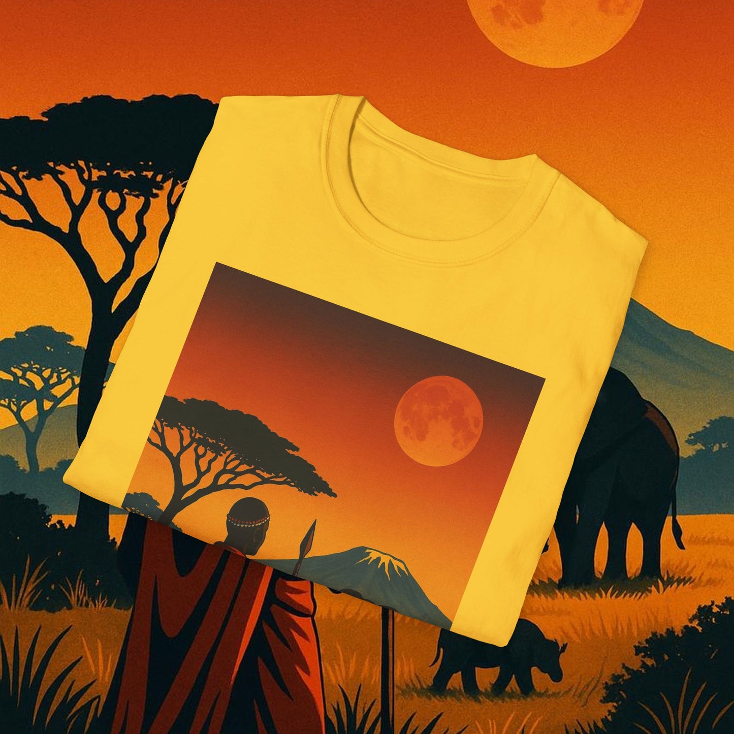 "Camiseta Kenia: Aventura Salvaje y Tierra de Horizontes Infinitos 🦁🌄🏕️"