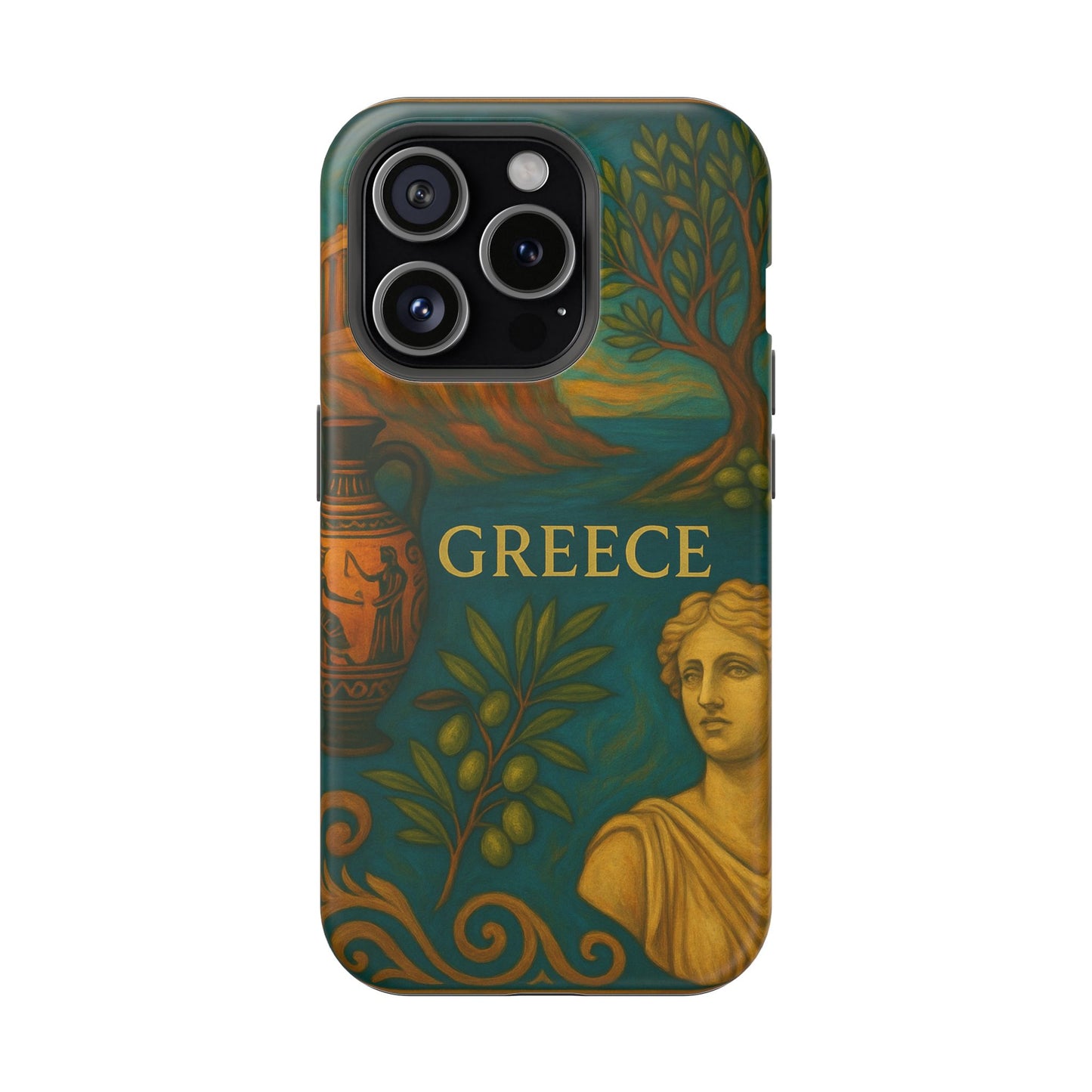 "Funda Magnética Reforzada Magnética Reforzada Grecia: Cuna de Dioses, Maravillas y Filosofía 🌊🏛️⚡"