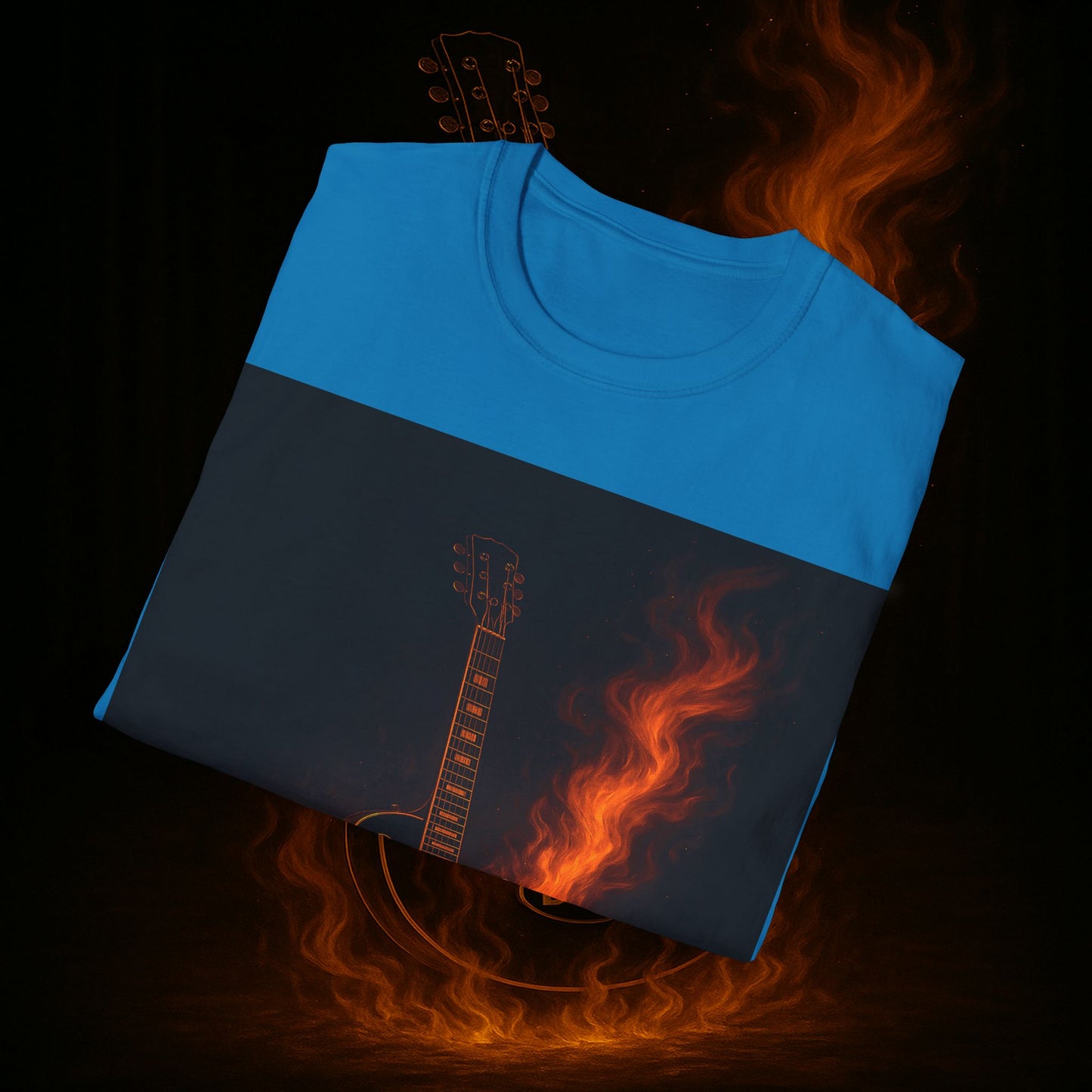 "Camiseta guitarra 🎸🔥Donde vibra una cuerda, nace una llamarada.” 🔥🎸