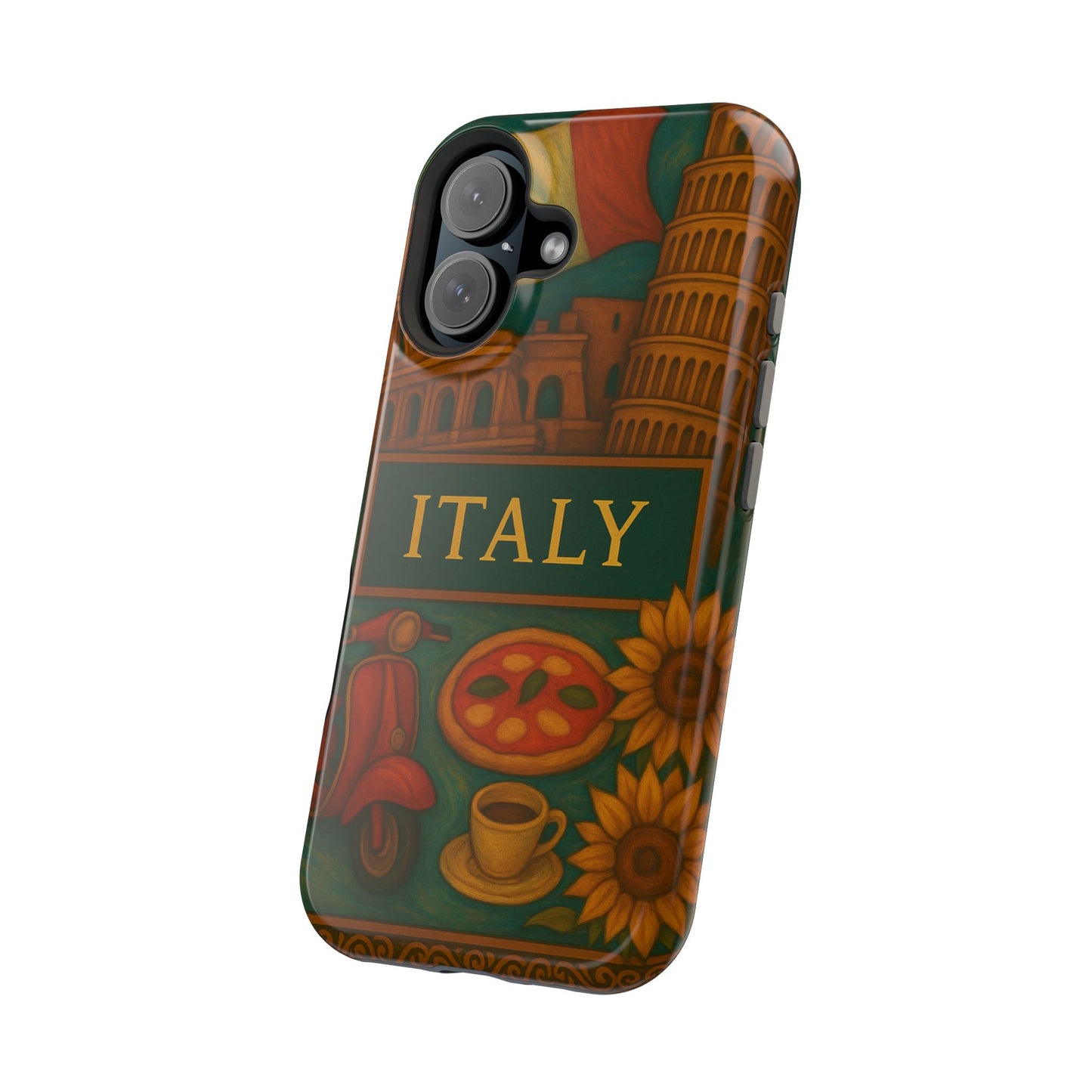"Funda Magnética Reforzada Magnética Reforzada Italia: Arte, Pasión y Sabores Eternos 🎨🍝🏛️"