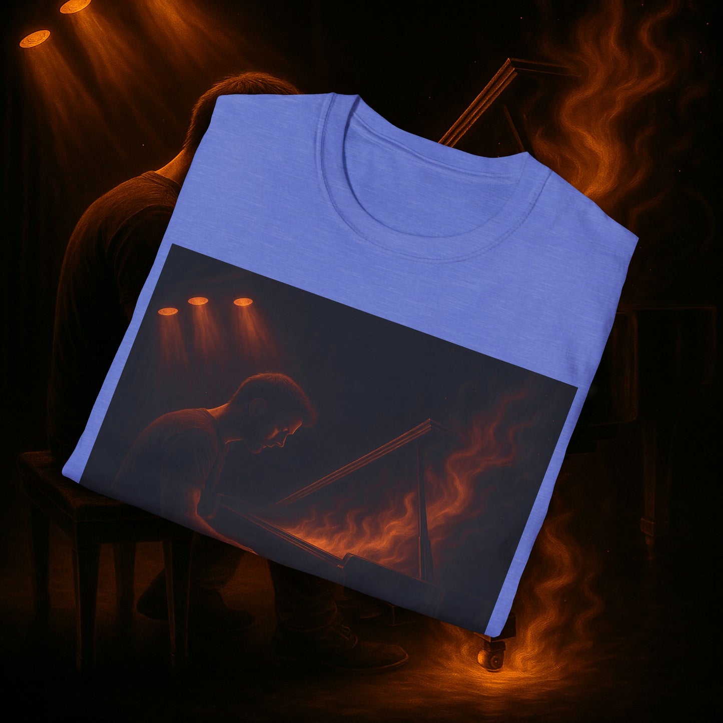 "Camiseta piano 🎹🔥Cuando las manos arden… el alma canta.” 🔥🎹