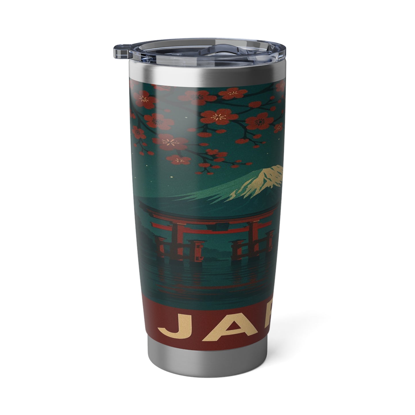 "Vaso Térmico Vagabond 20oz Japón: Tradición entre Cerezos y Montañas 🌸⛩️🗻"