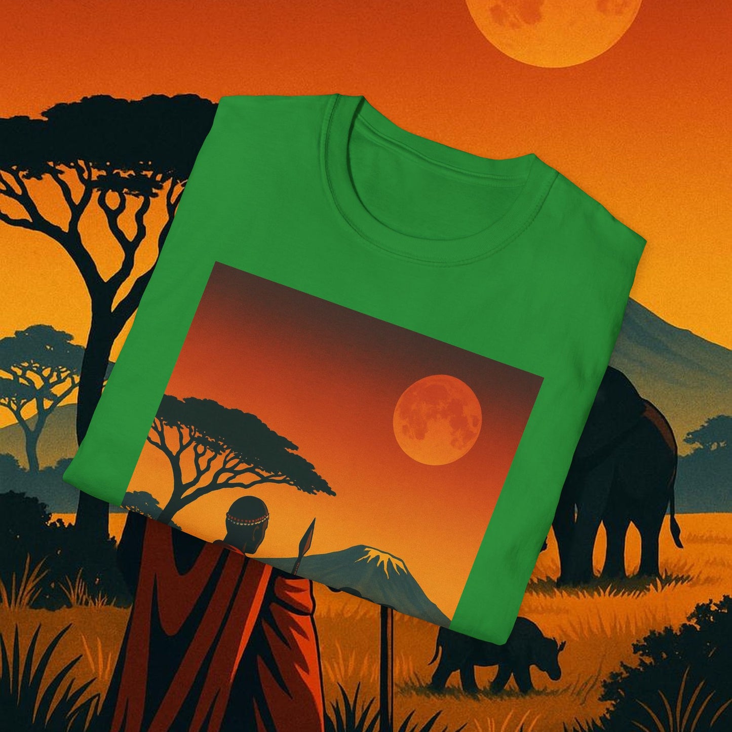 "Camiseta Kenia: Aventura Salvaje y Tierra de Horizontes Infinitos 🦁🌄🏕️"