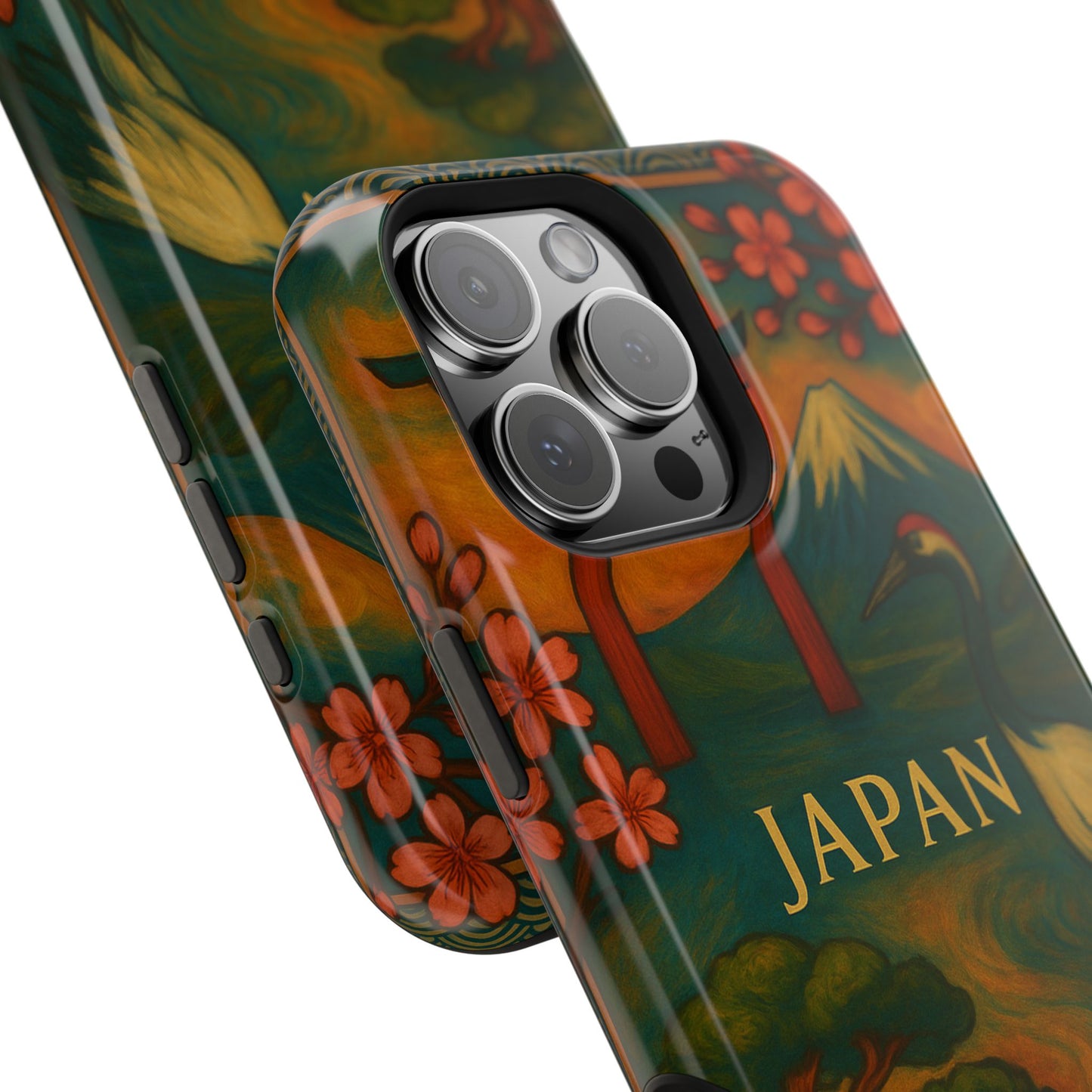 "Funda Magnética Reforzada Japón: Tradición entre Cerezos y Montañas 🌸⛩️🗻"