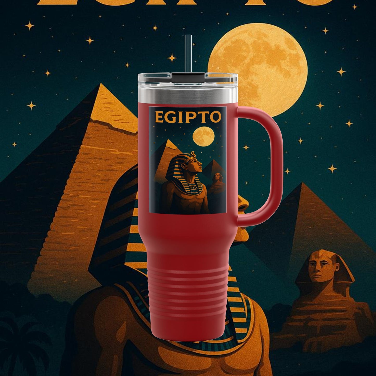 "taza de Viaje Aislada Egipto Misterio Dorado del Nilo 🏺🌅🐫"