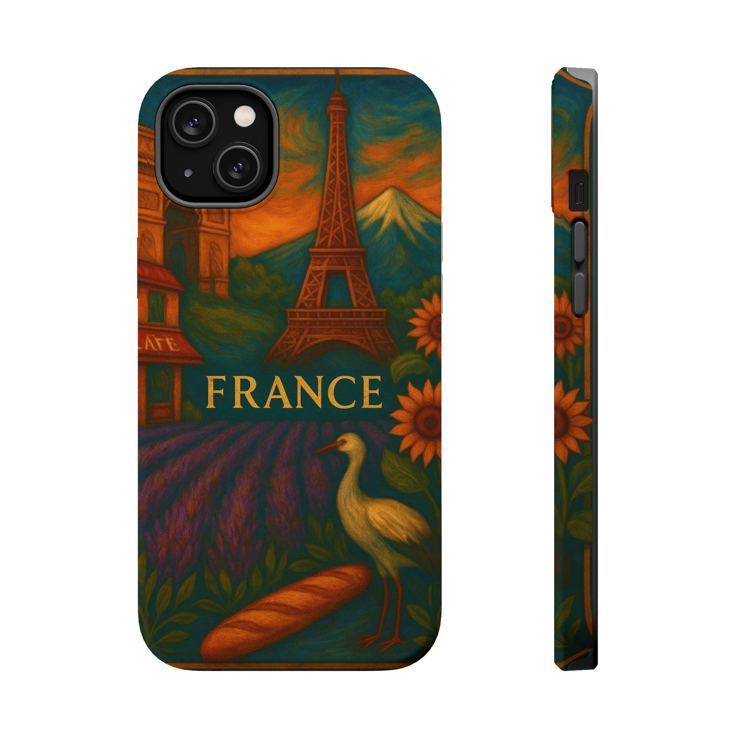 "Funda Magnética Reforzada Francia: Romance bajo la Luna 🌙🗼✨"