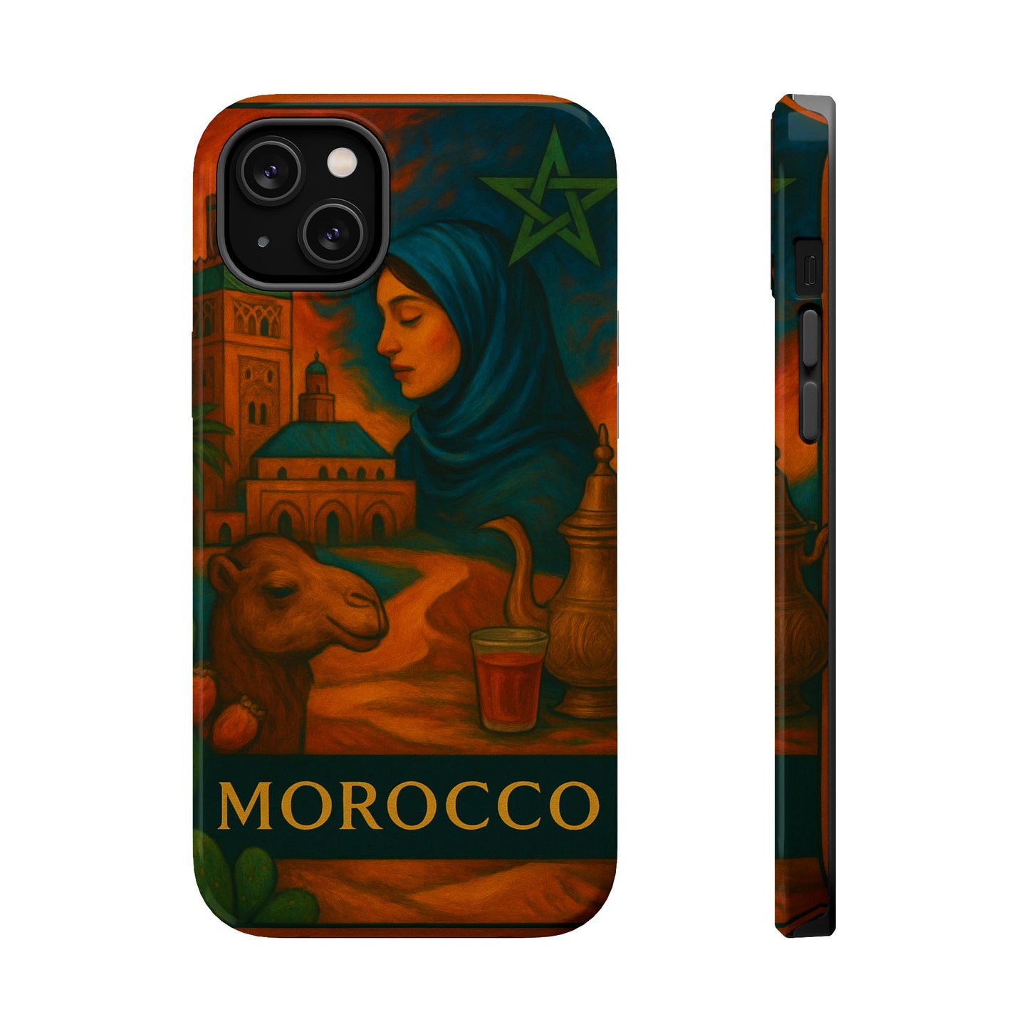 "Funda Magnética Reforzada Magnética Reforzada Marruecos: Magia del Desierto y Ciudades de Mil Colores 🐪🏜️🕌"