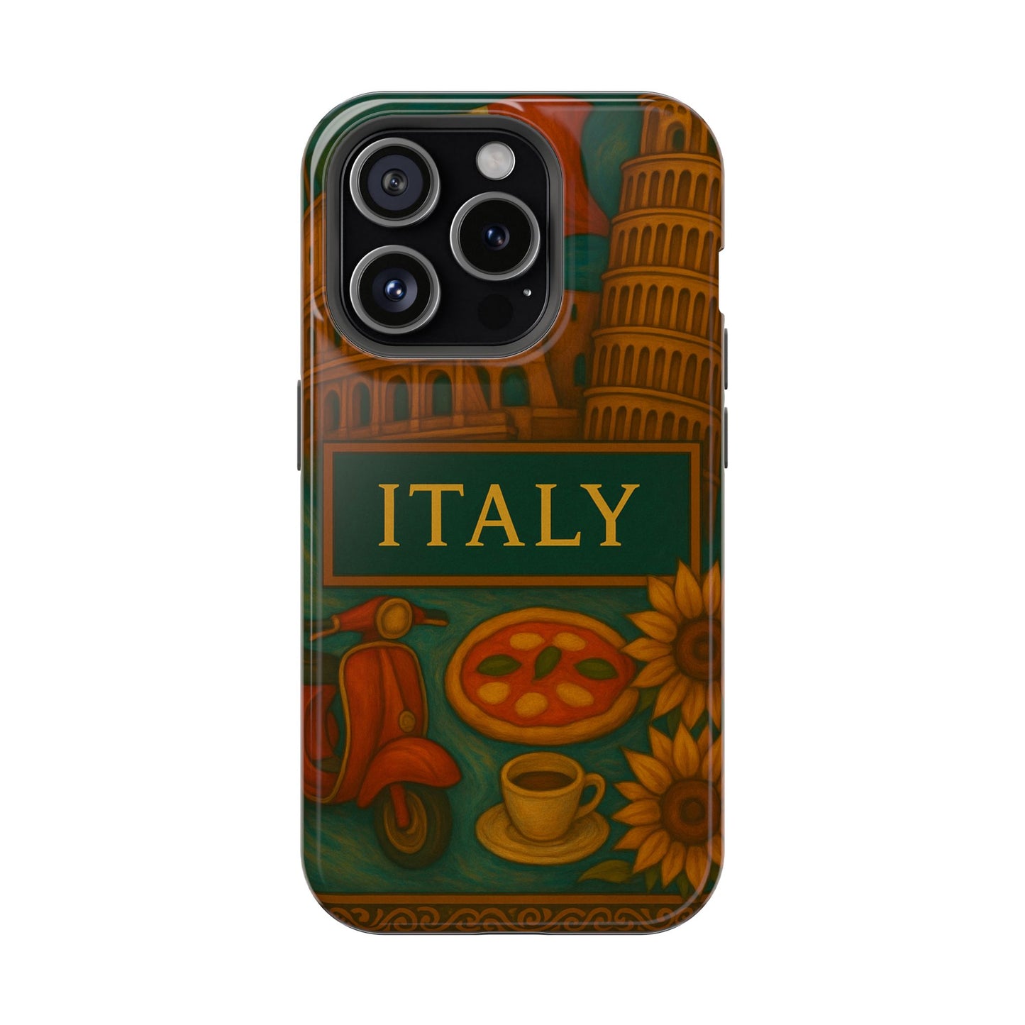 "Funda Magnética Reforzada Magnética Reforzada Italia: Arte, Pasión y Sabores Eternos 🎨🍝🏛️"
