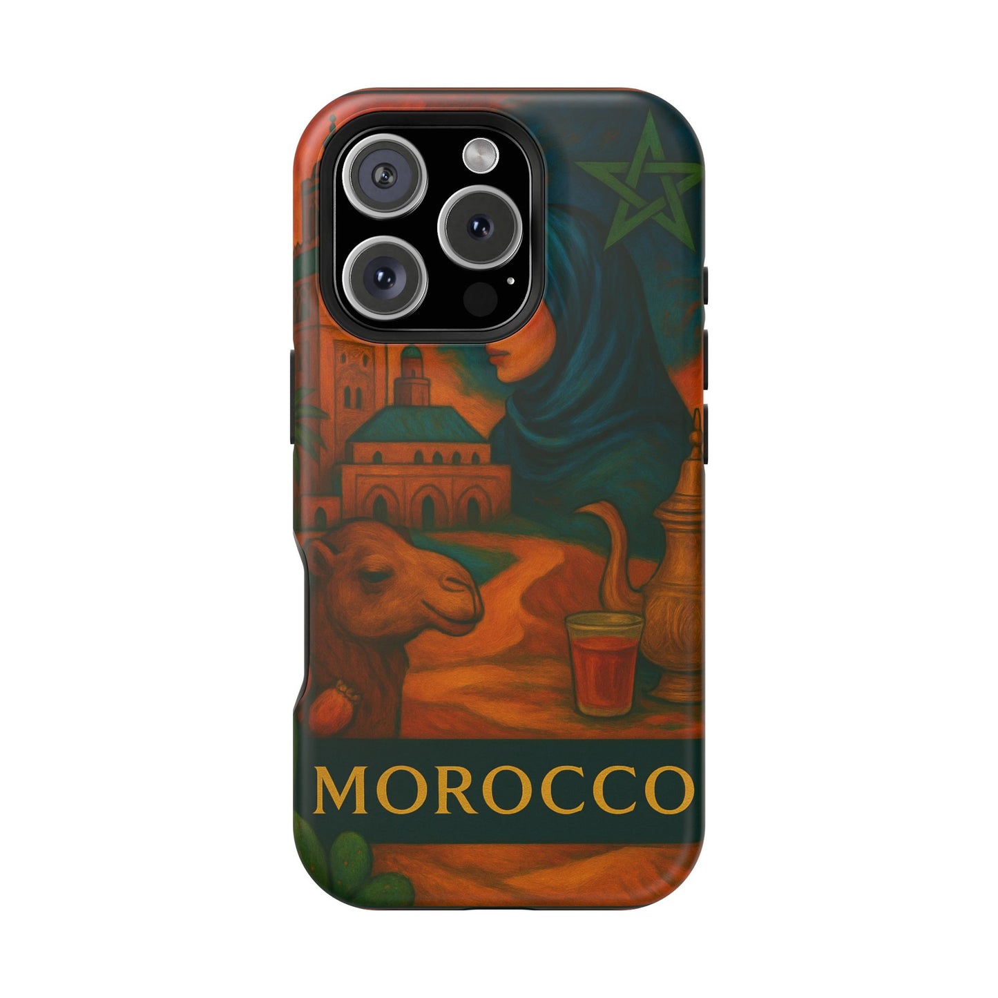 "Funda Magnética Reforzada Magnética Reforzada Marruecos: Magia del Desierto y Ciudades de Mil Colores 🐪🏜️🕌"