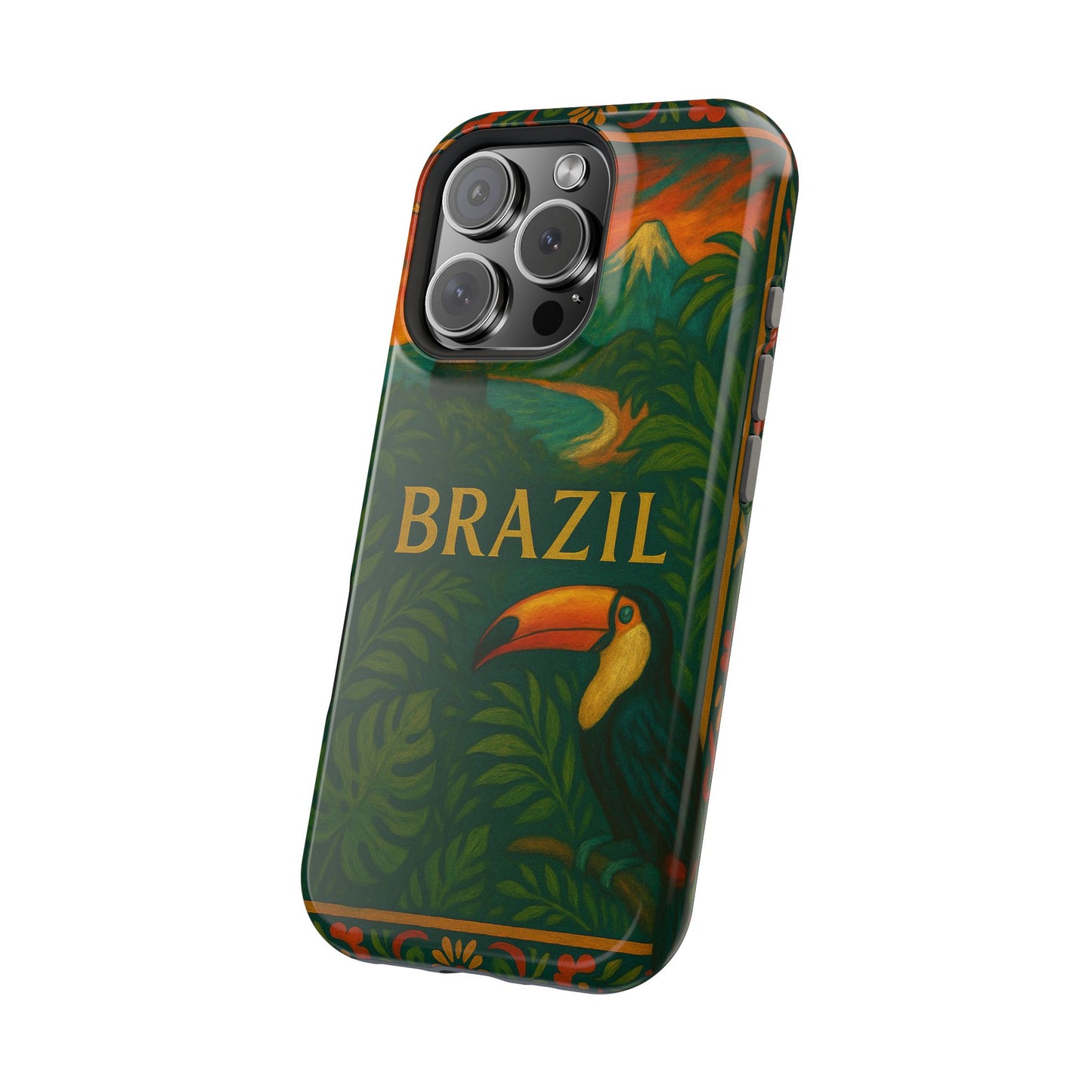 "Funda Magnética Reforzada Magnética Reforzada Brasil: Ritmo, Naturaleza y Alegría Infinita 🎶🌴🏖️"
