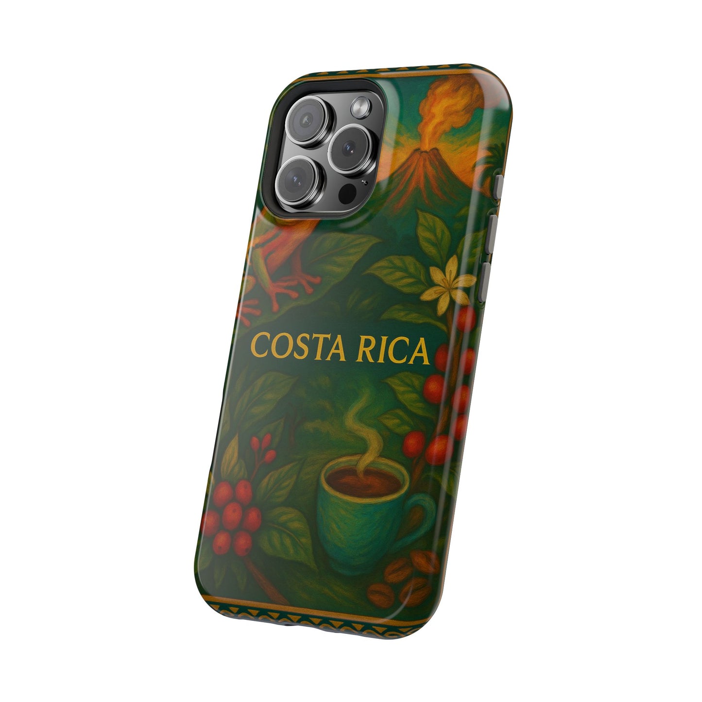 "Funda Magnética Reforzada Magnética Reforzada Costa Rica: Pura Vida entre Volcanes y Selvas 🌋🌴🦜"