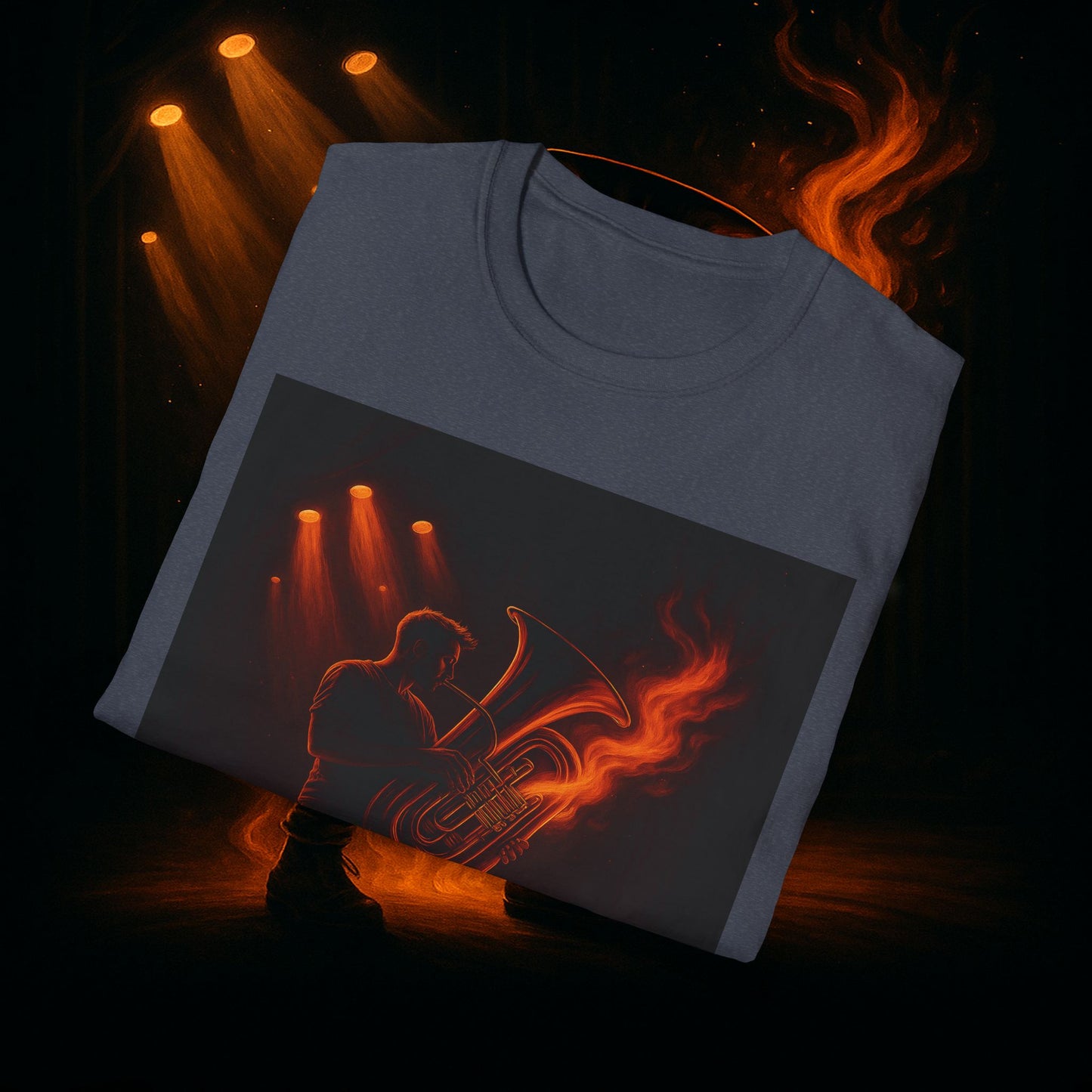 "Camiseta Tuba 🎺🔥 Cuando el alma suena, todo arde.”