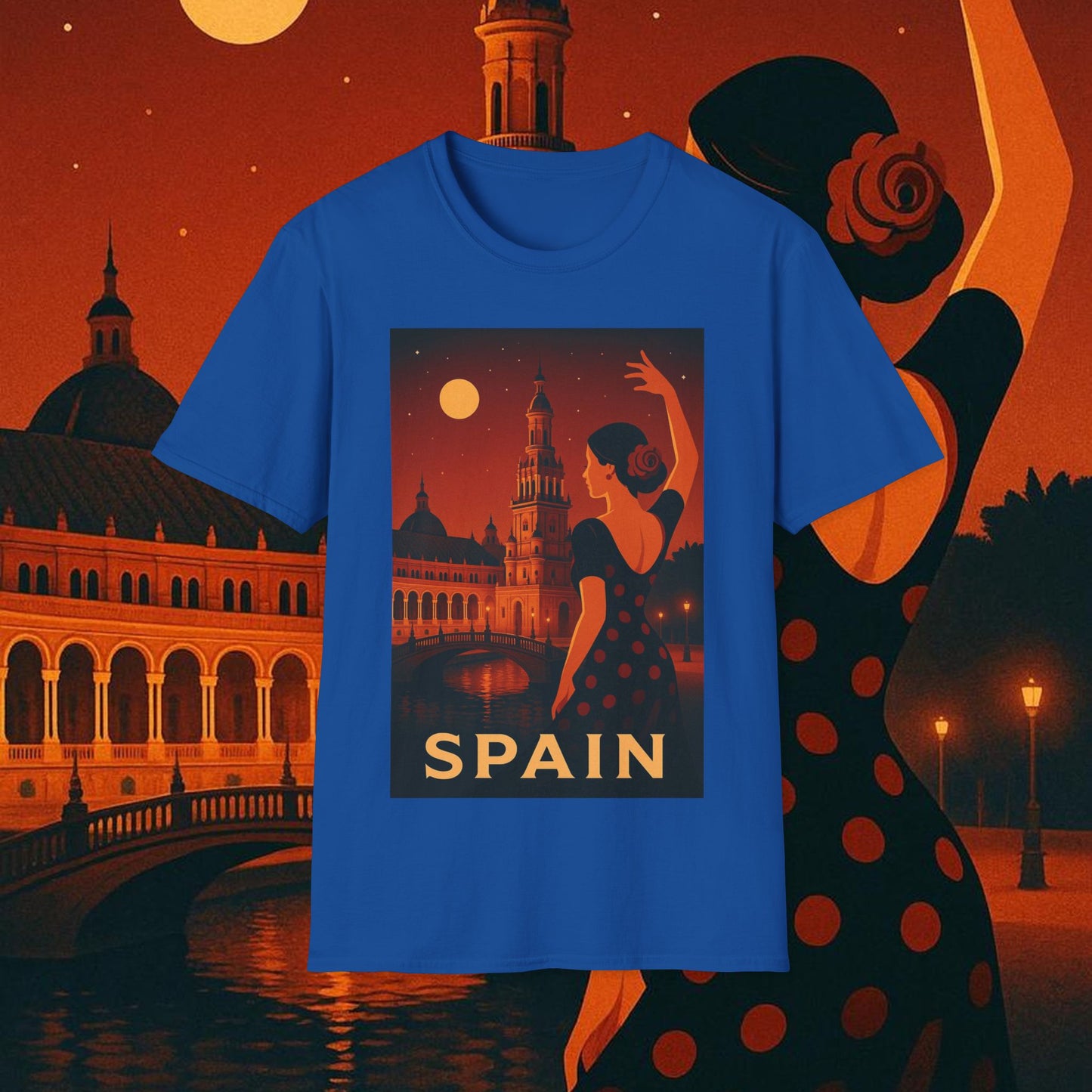"Camiseta España: Pasión, Arte y Sabores que Enamoran 🎨💃🍷"