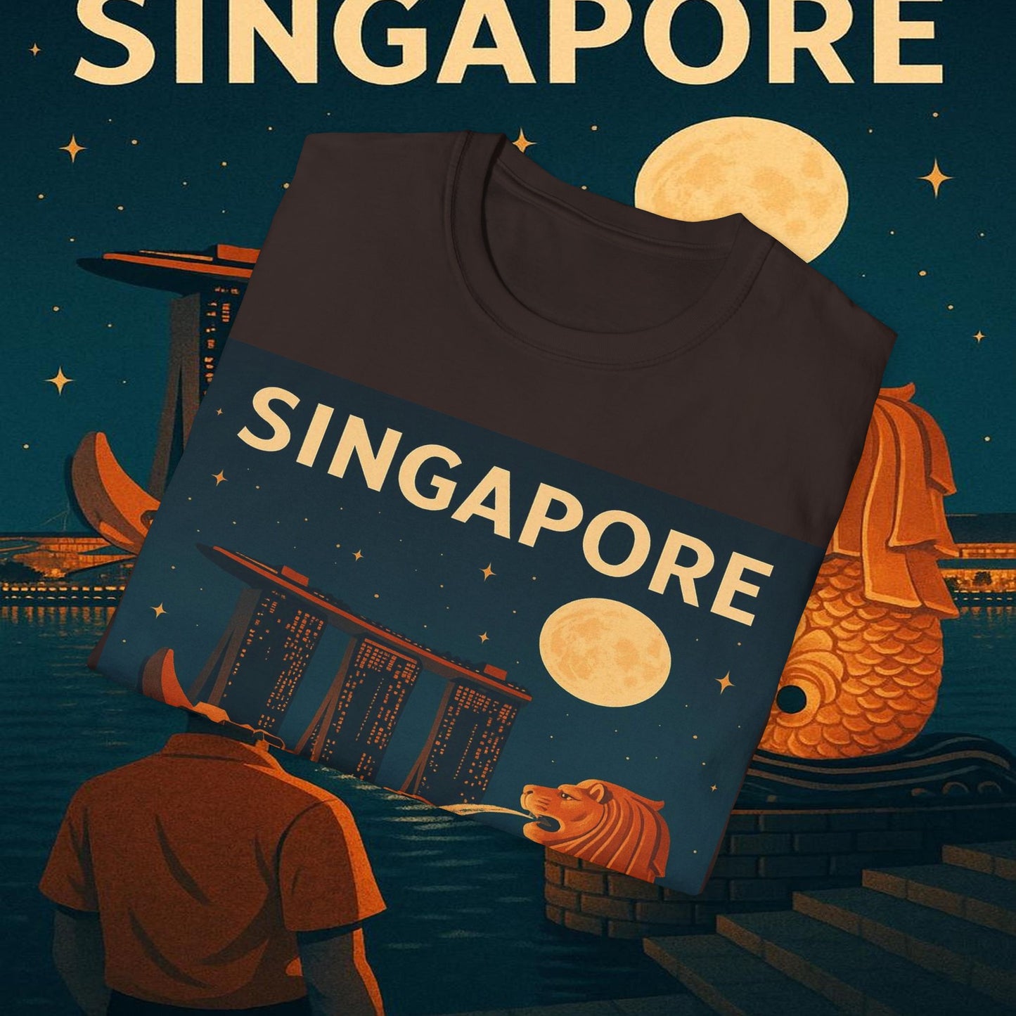 "Camiseta Singapur 🌆 – Futuro, cultura y naturaleza en un solo lugar"