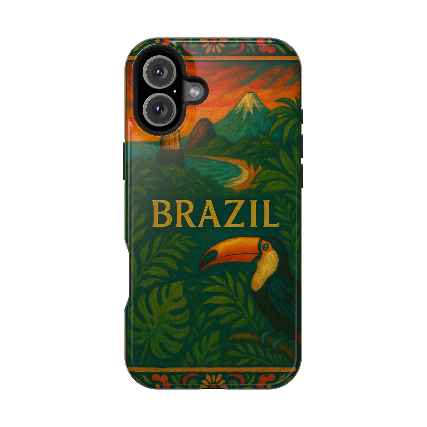 "Funda Magnética Reforzada Magnética Reforzada Brasil: Ritmo, Naturaleza y Alegría Infinita 🎶🌴🏖️"