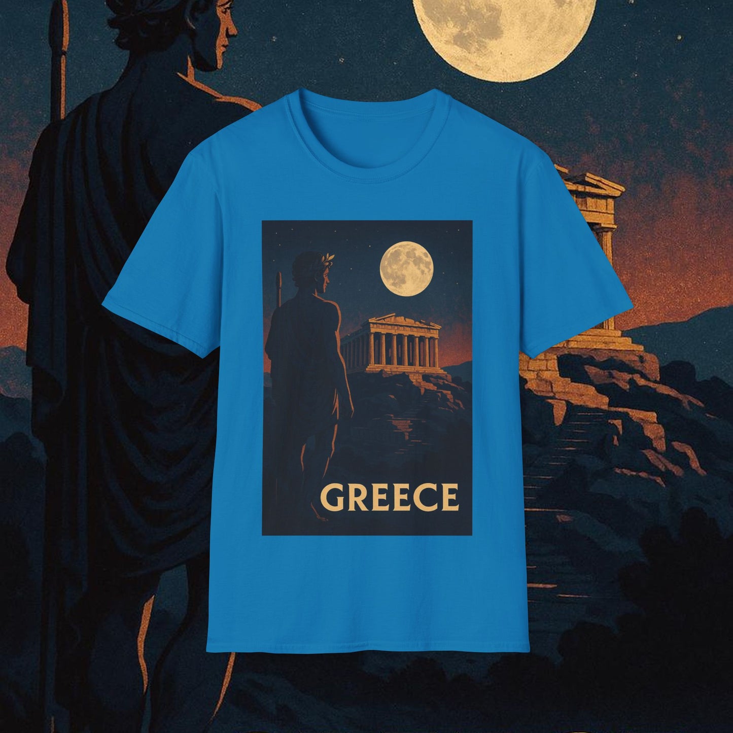 "Camiseta Grecia: Cuna de Dioses, Maravillas y Filosofía 🌊🏛️⚡"