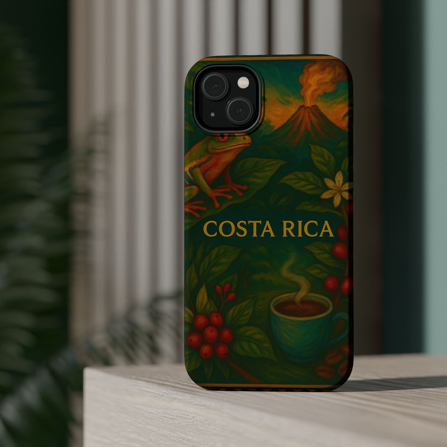 "Funda Magnética Reforzada Magnética Reforzada Costa Rica: Pura Vida entre Volcanes y Selvas 🌋🌴🦜"