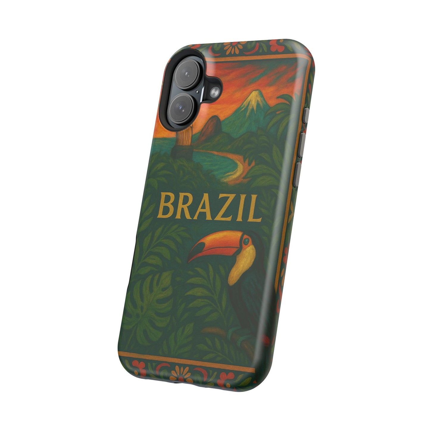 "Funda Magnética Reforzada Magnética Reforzada Brasil: Ritmo, Naturaleza y Alegría Infinita 🎶🌴🏖️"
