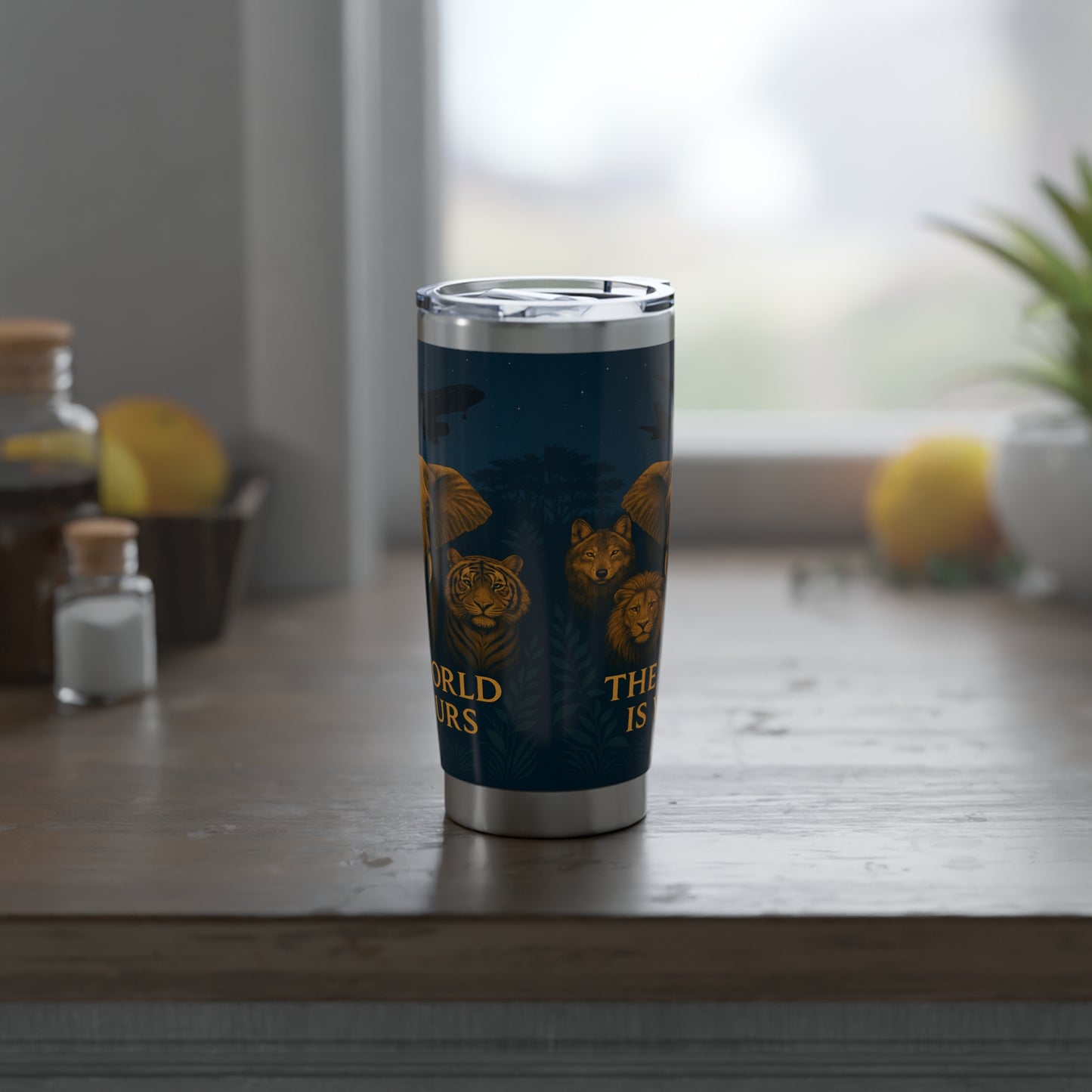 "Vaso Térmico Vagabond 20oz El mundo es tuyo"🌍✨