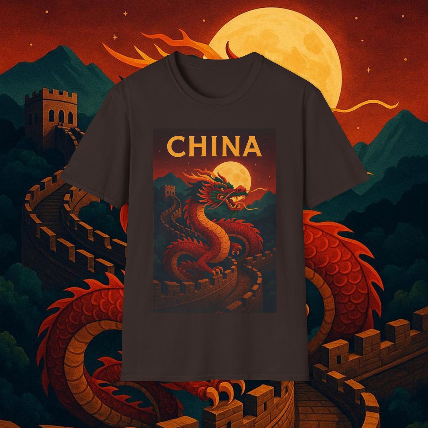 "Camiseta China – Dragones, murallas y leyendas eternas"