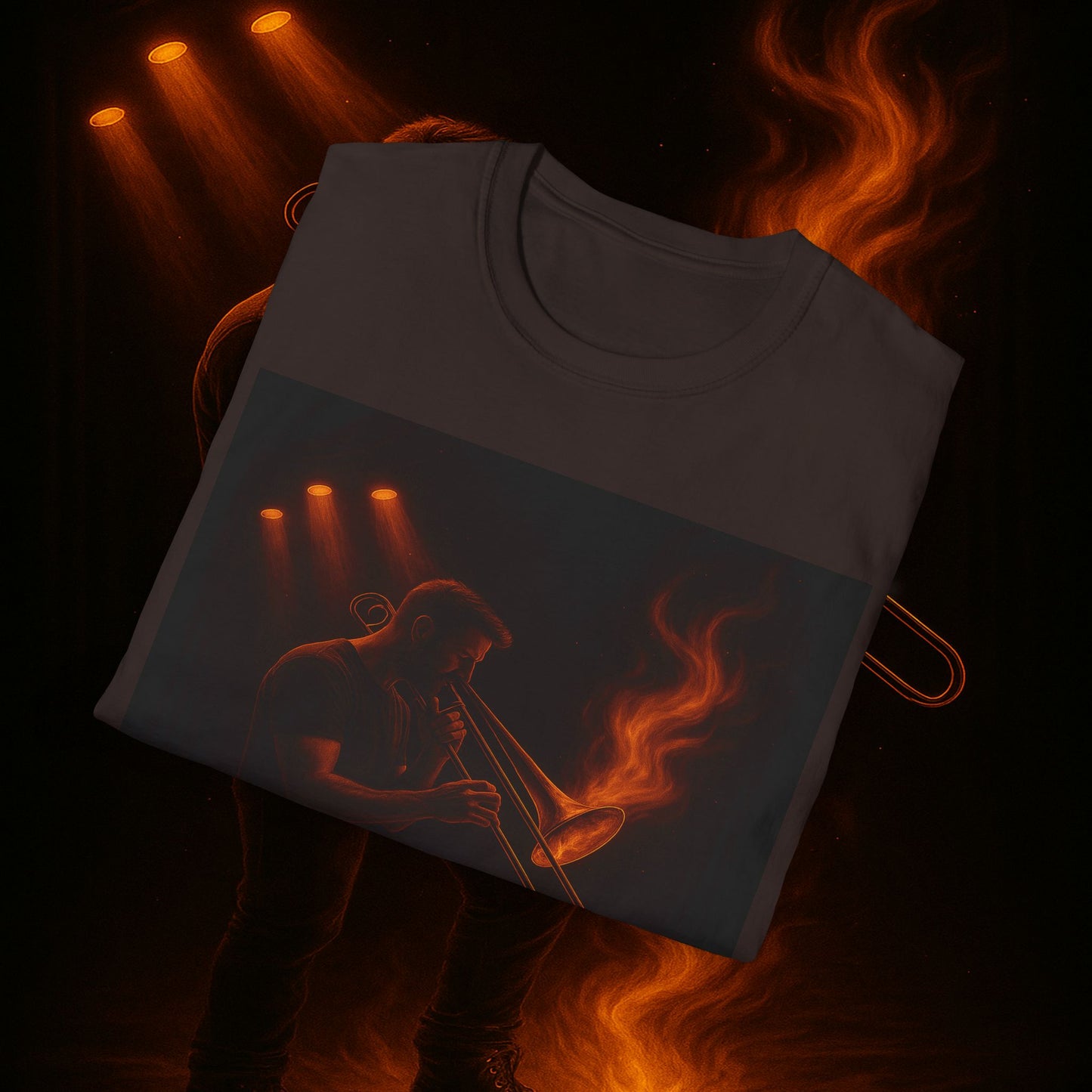 "Camiseta Trombón 🎷🔥No todos los fuegos hacen ruido… algunos tocan el alma.” 🔥🎷
