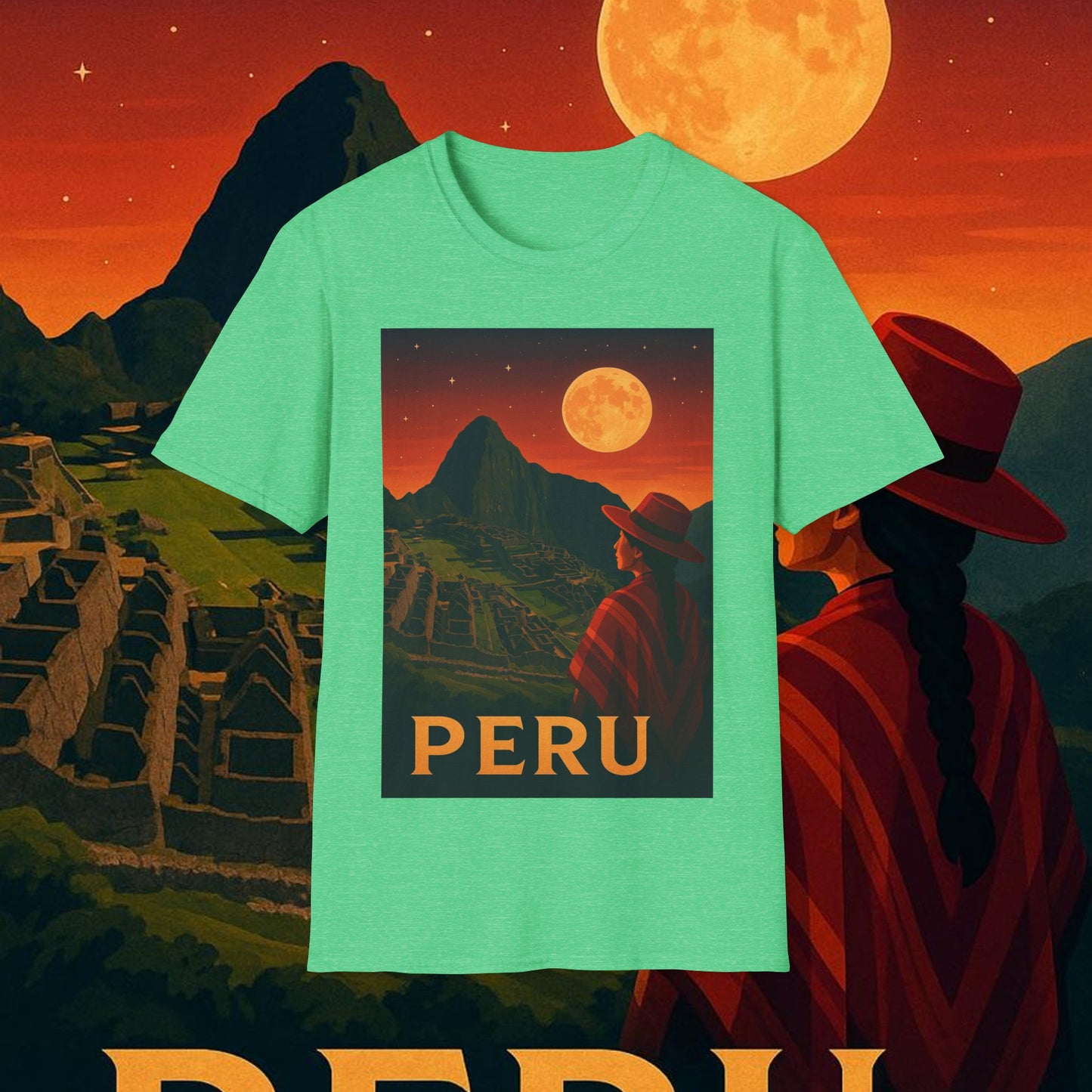 "Camiseta Perú: Misticismo, Historia y Maravillas Eternas 🏔️🦙🛕"