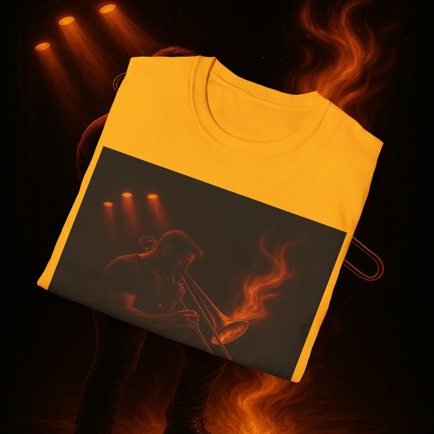 "Camiseta Trombón 🎷🔥No todos los fuegos hacen ruido… algunos tocan el alma.” 🔥🎷
