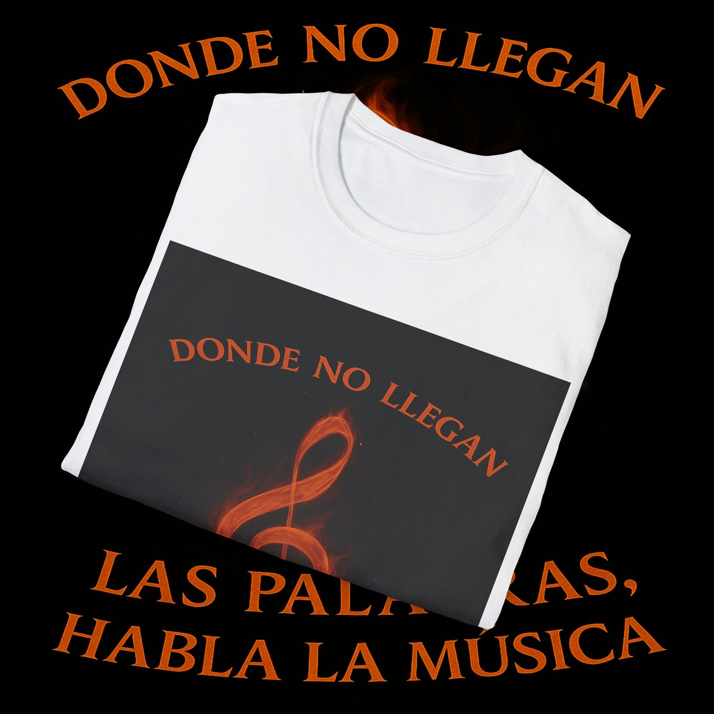 "Camiseta clave de sol 🎼🔥 “Donde nace una nota… nace una llama.” 🔥🎼