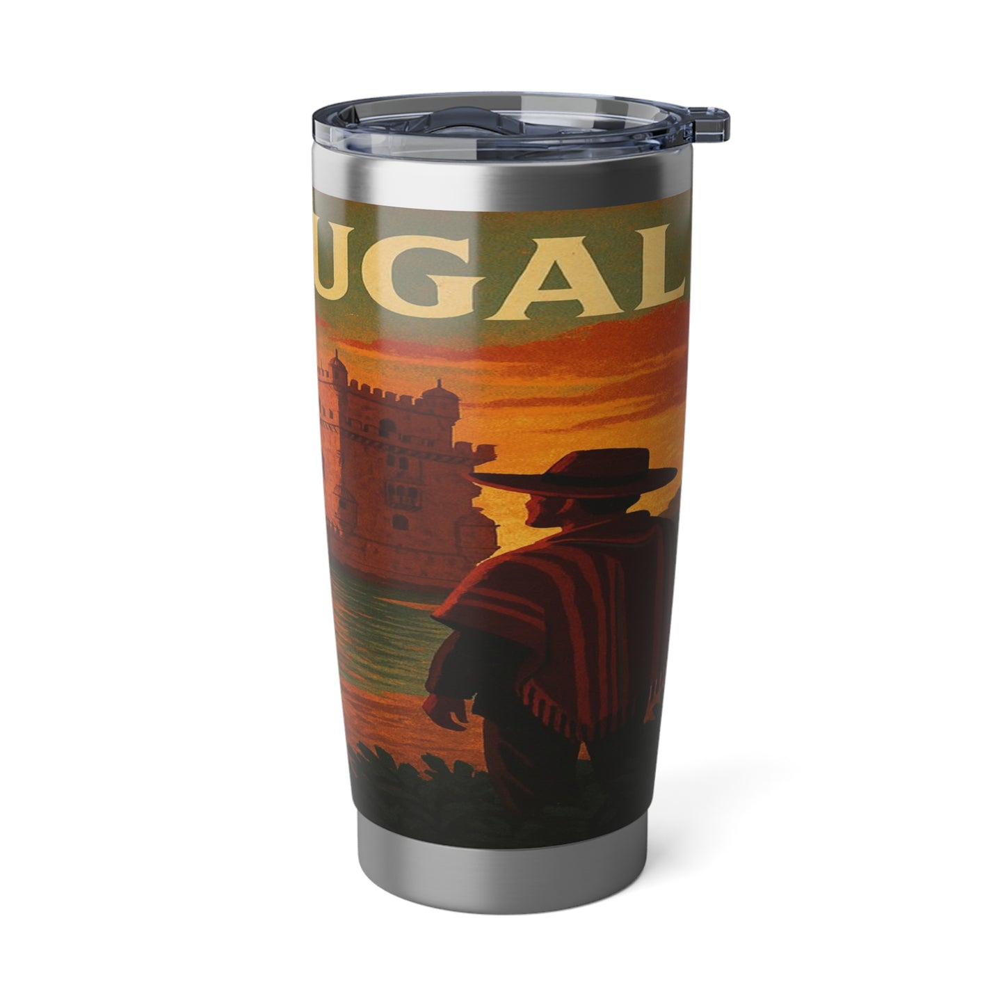 "Vaso Térmico Vagabond 20oz Portugal: Encanto Atlántico, Fados y Azulejos 🌊🎶🧿"