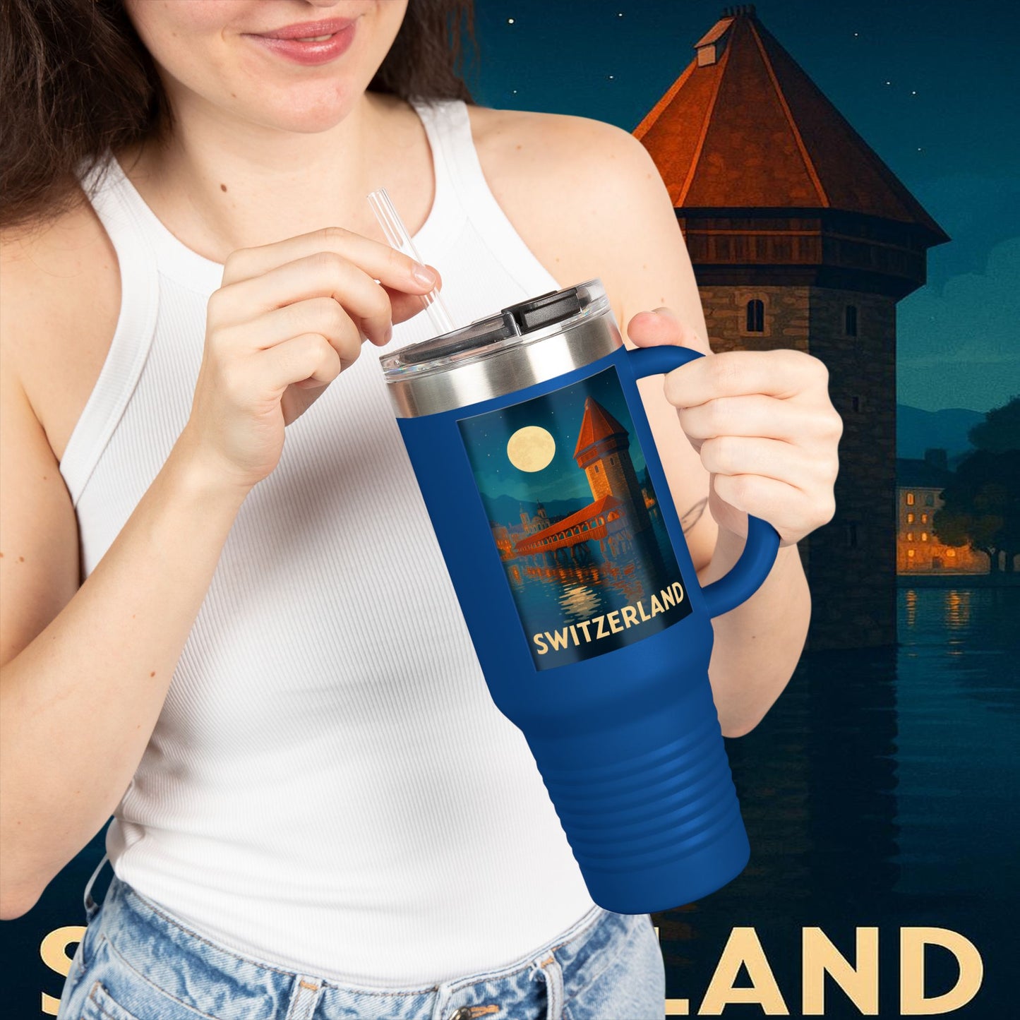 "Swiss Insulated Travel Mug❄️ – Land of majestic mountains and legendary precision"