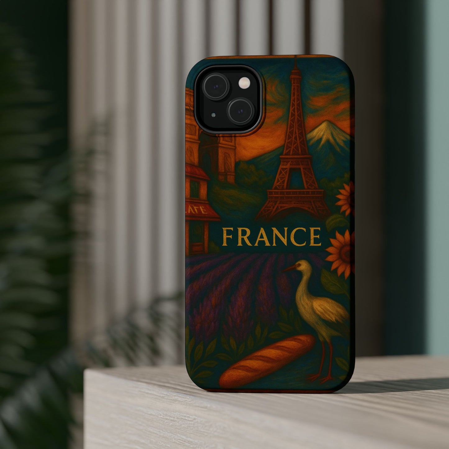 "Funda Magnética Reforzada Francia: Romance bajo la Luna 🌙🗼✨"