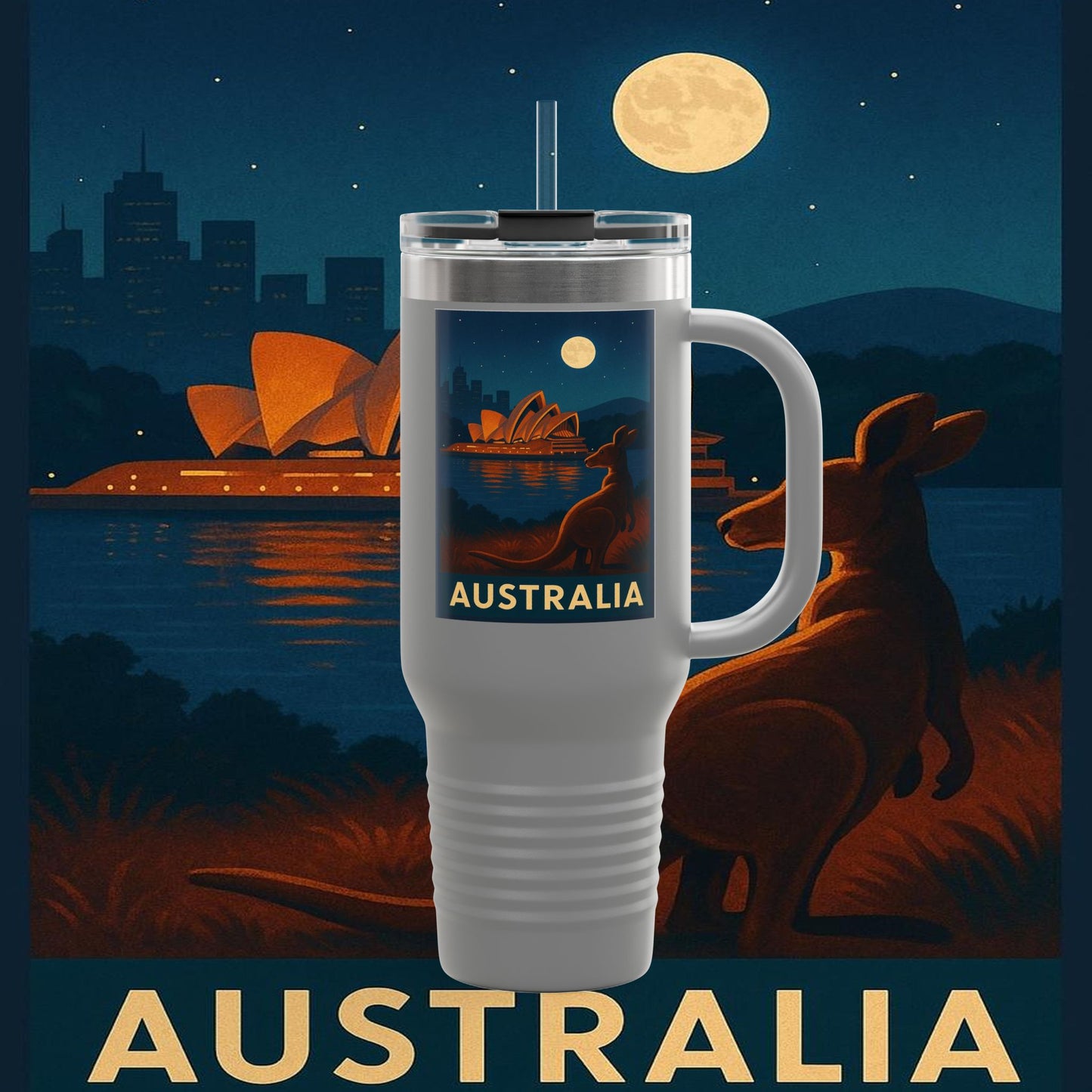 "Australia Insulated Travel Mug🌞 – Land of natural wonders and free spirit"