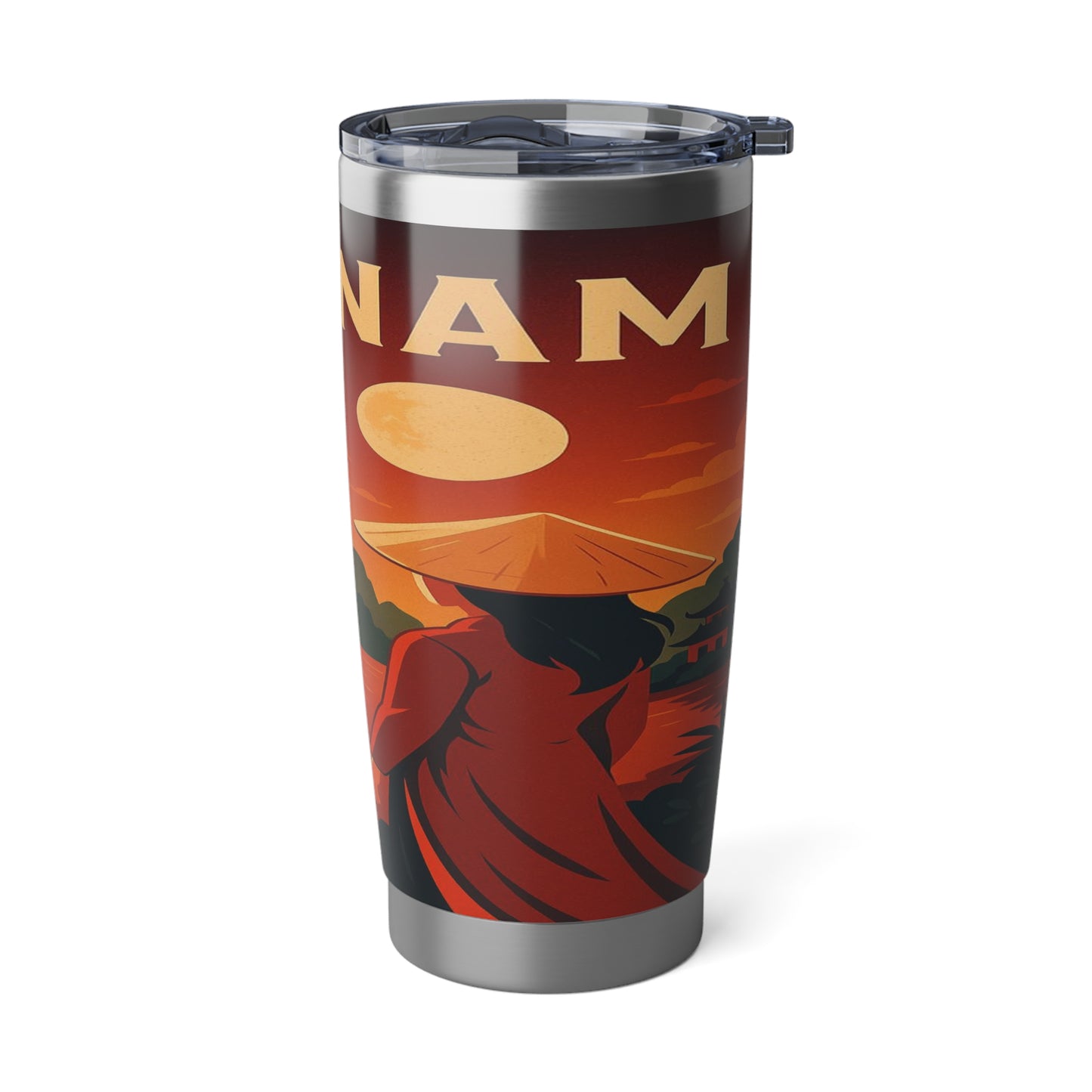 "Vaso Térmico Vagabond 20oz Vietnam: Tradición, Naturaleza y Leyendas Ancestrales 🎋🏯🐉"