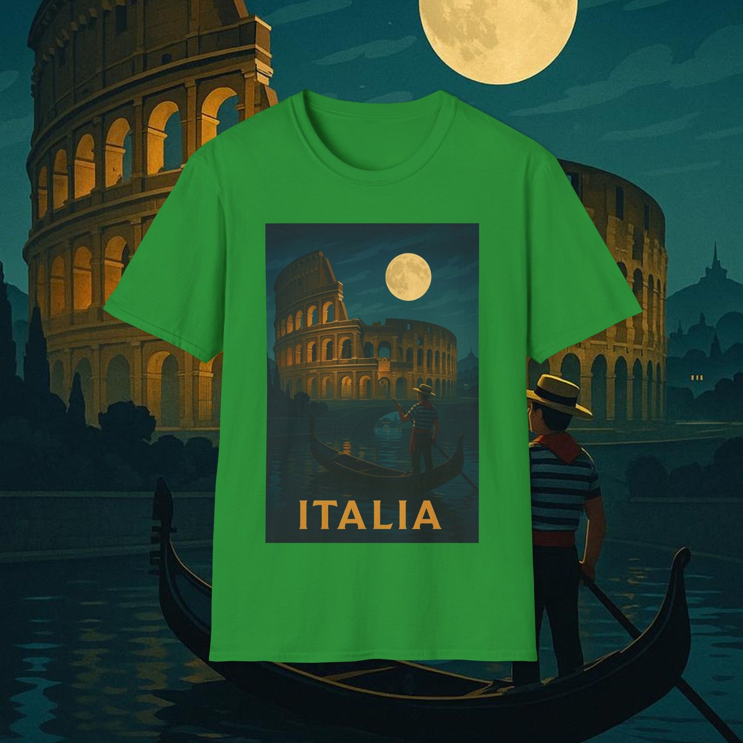 "Camiseta Italia: Arte, Pasión y Sabores Eternos 🎨🍝🏛️"