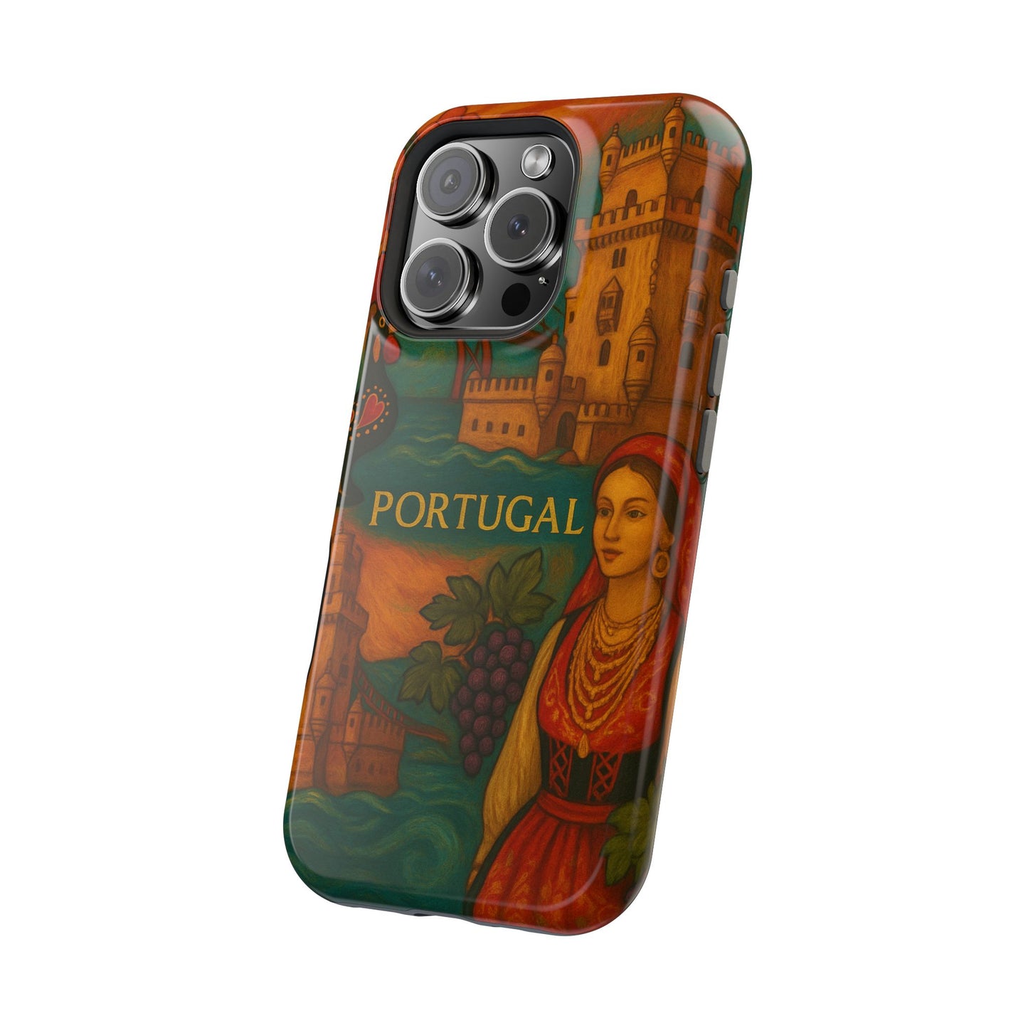 "Funda Magnética Reforzada Magnética Reforzada Portugal: Encanto Atlántico, Fados y Azulejos 🌊🎶🧿"