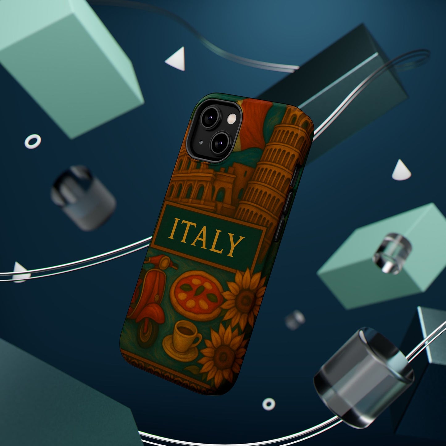 "Funda Magnética Reforzada Magnética Reforzada Italia: Arte, Pasión y Sabores Eternos 🎨🍝🏛️"