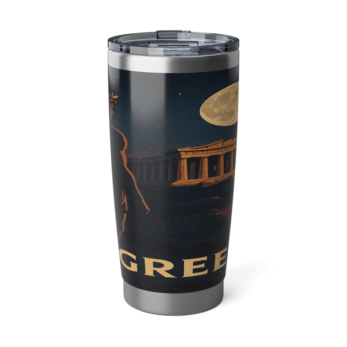 "Vaso Térmico Vagabond 20oz Grecia: Cuna de Dioses, Maravillas y Filosofía 🌊🏛️⚡"