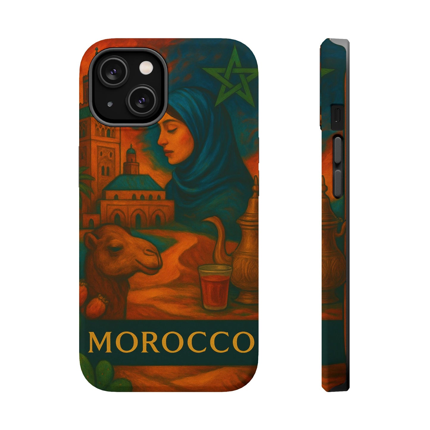 "Funda Magnética Reforzada Magnética Reforzada Marruecos: Magia del Desierto y Ciudades de Mil Colores 🐪🏜️🕌"